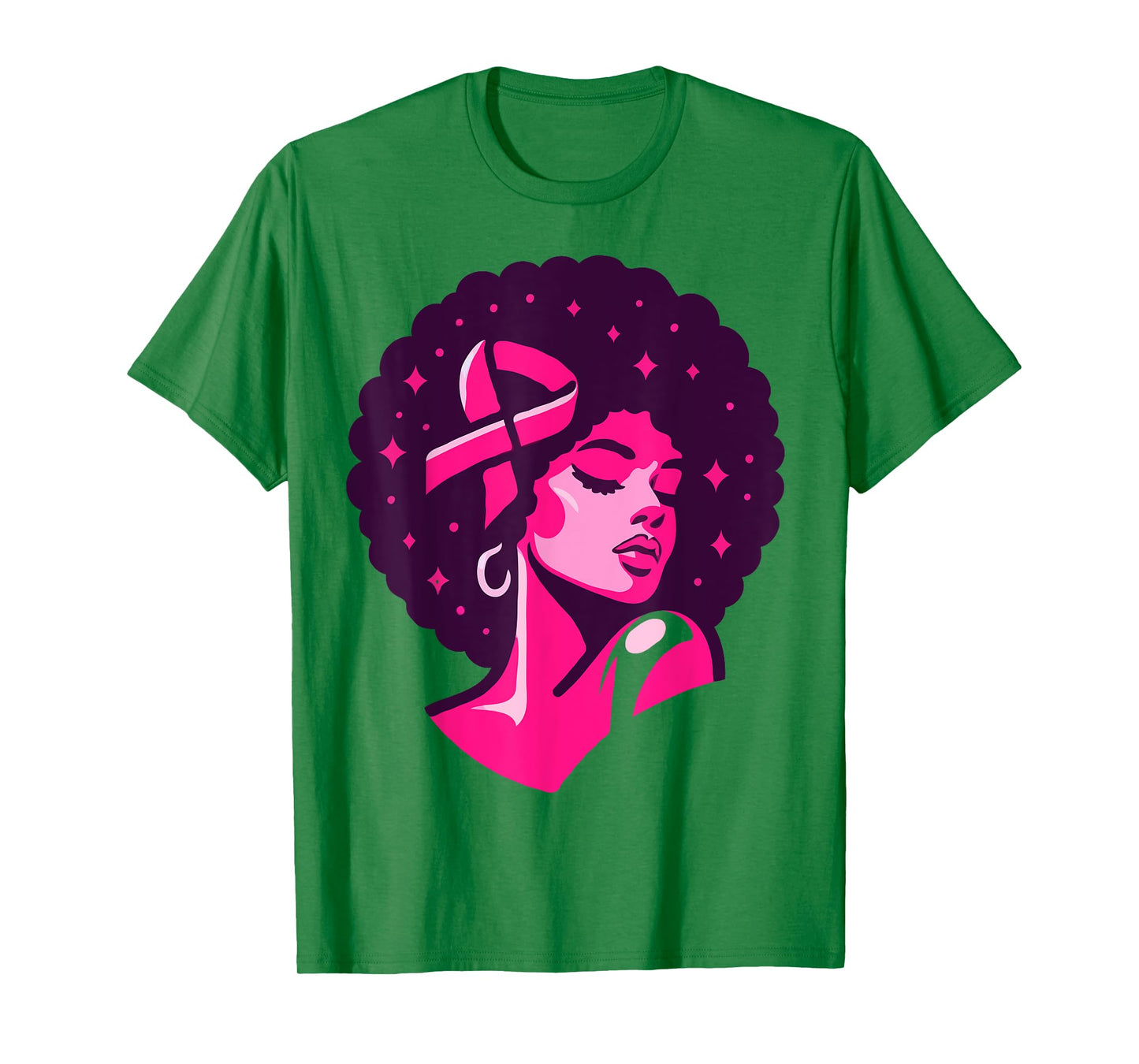 Breast Cancer Black African American Women Support Pink T-Shirt