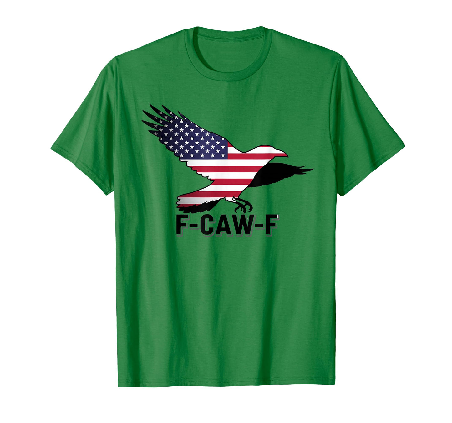 Funny F-Caw-F Crow FCAWF Patriotic Bird USA Flag T-Shirt