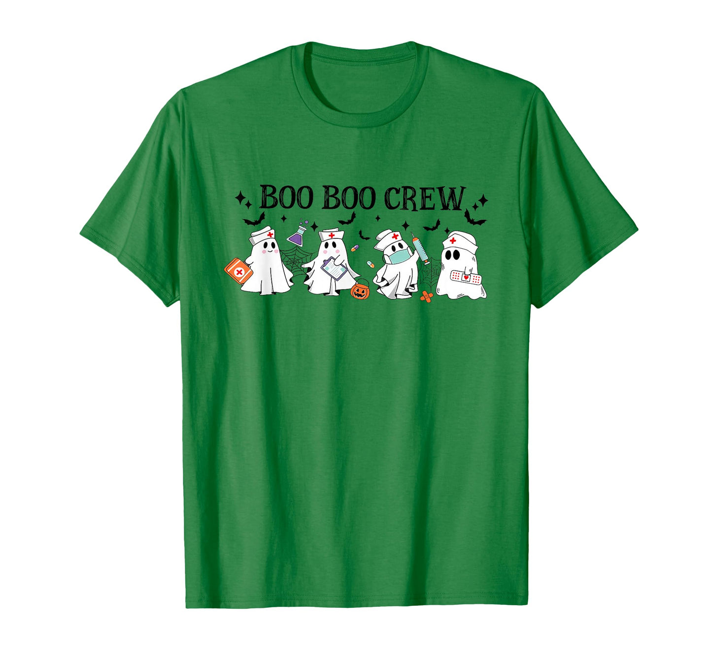 Funny Boo Boo Crew Halloween Costume Nurse Spooky Ghost T-Shirt