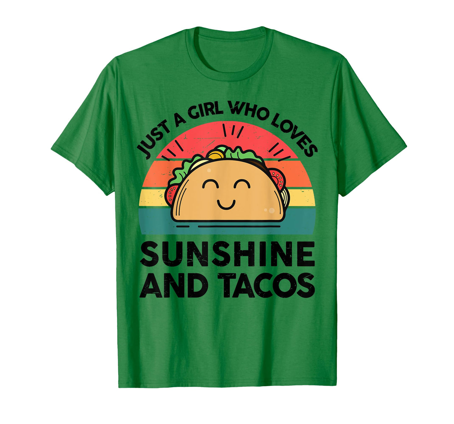 Girl Love Sunshine & Tacos Mexican Women Funny Cinco De Mayo T-Shirt