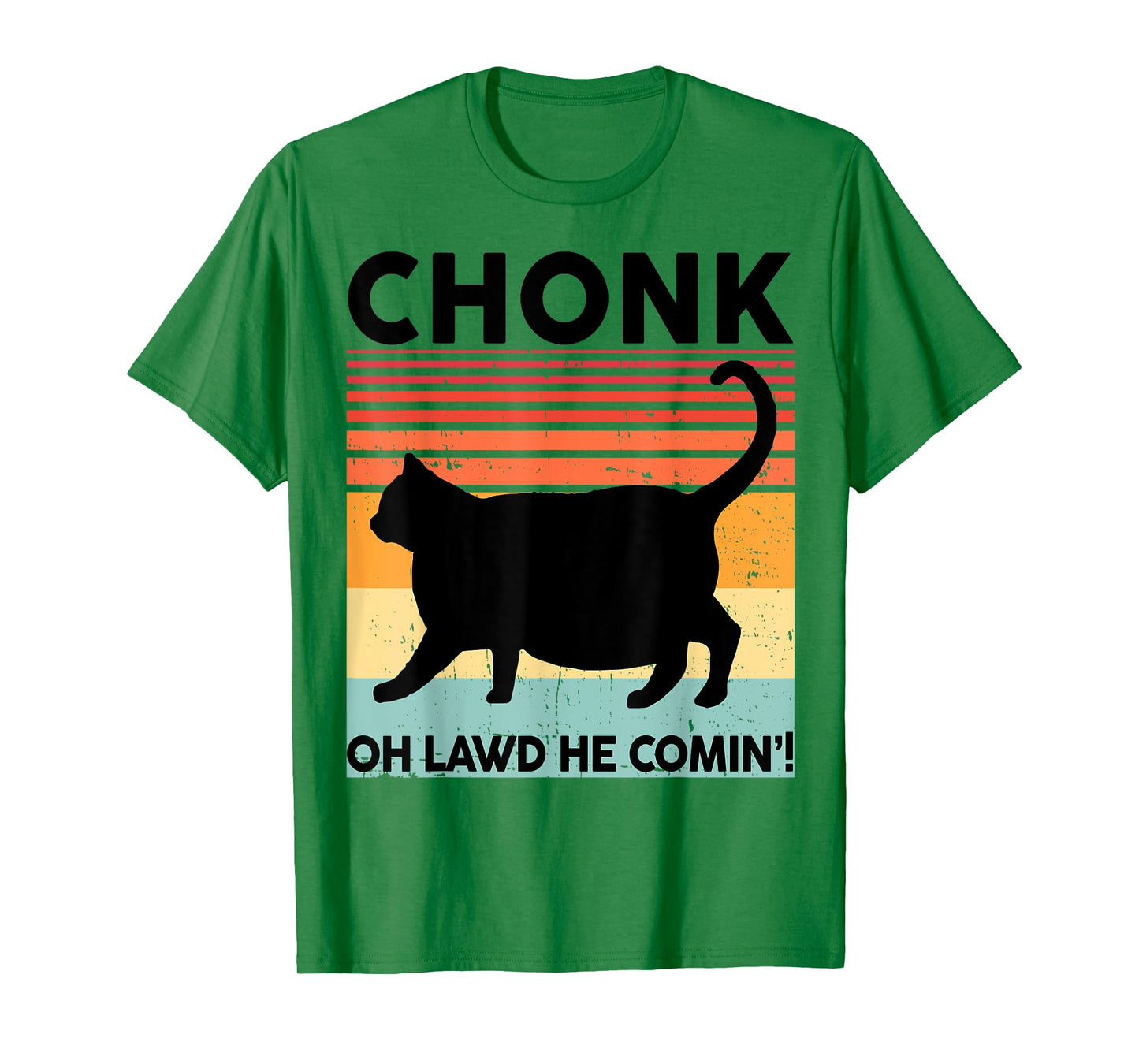 Black Cat-Shirt Chonk Cat Funny Cat Meme Momma Dad Vintage T-Shirt