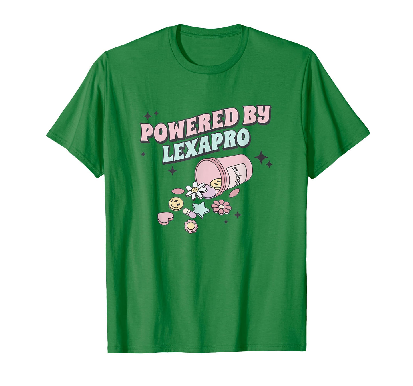Powered by Lexapro Retro Mental Health Take Your Meds T-Shirt