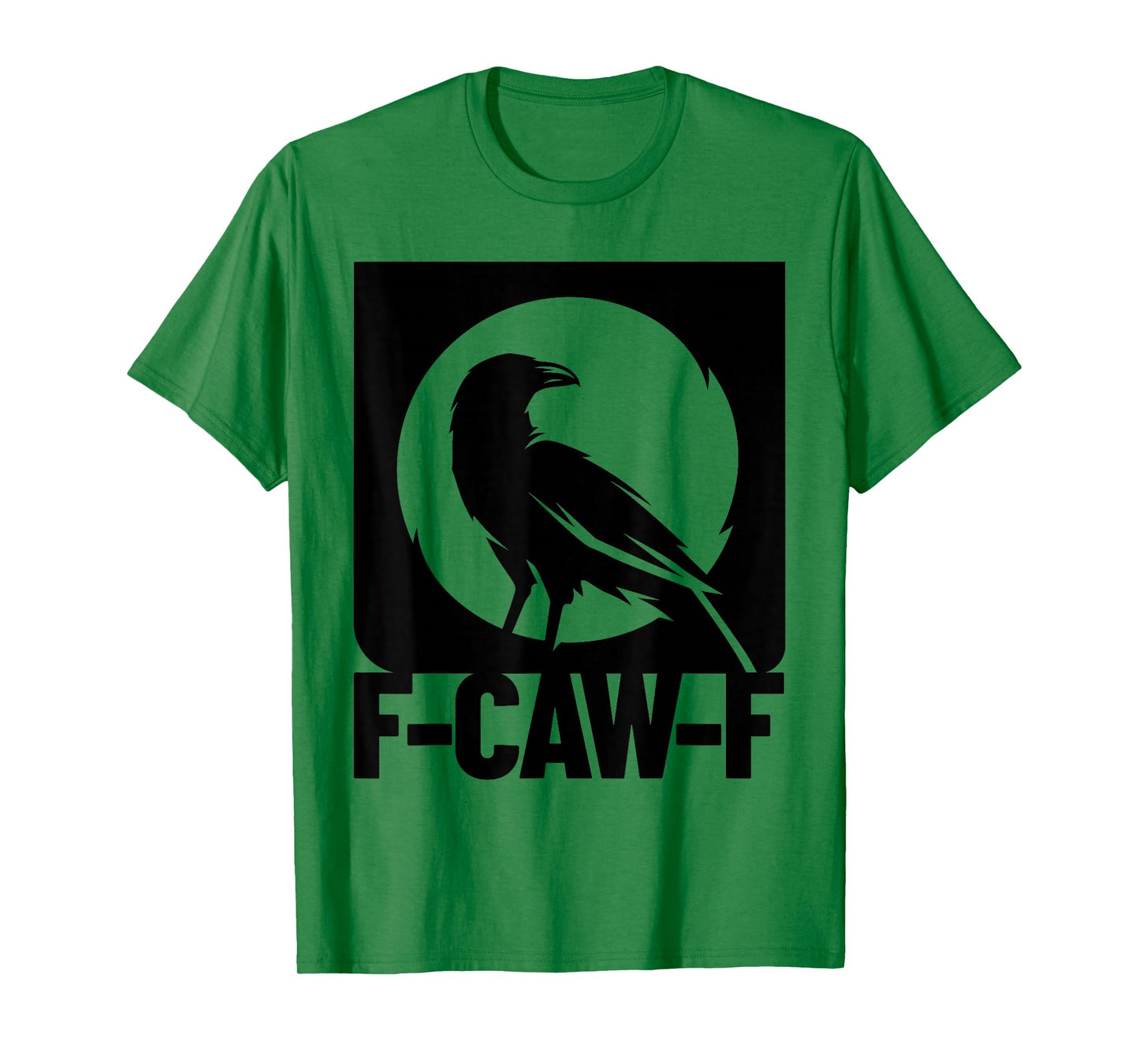 Funny Black Crow F-Caw-F Black Bird Raven Moon Men Women T-Shirt