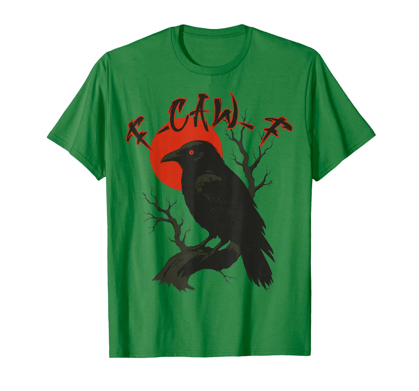 Funny F Caw F Raven Bird Retro Graphic F-CAW-F Crow Pun T-Shirt