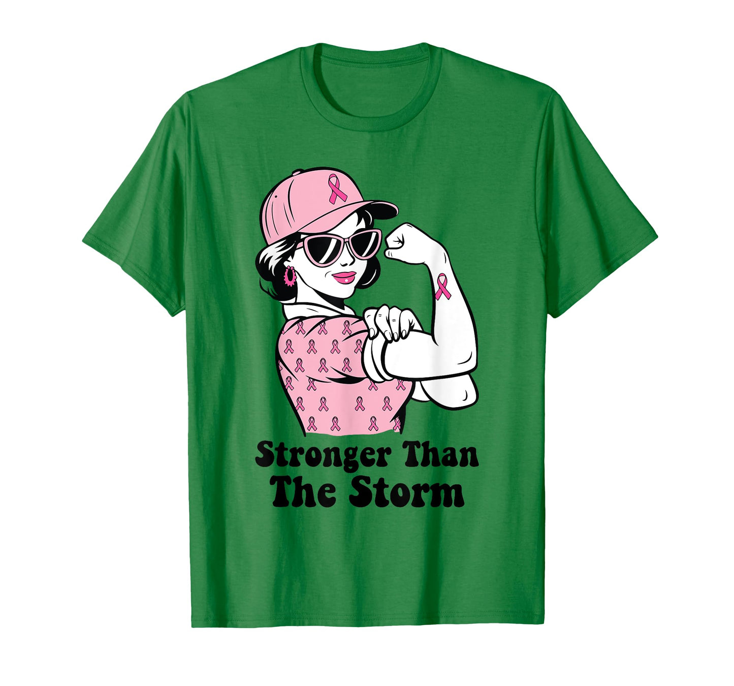 Stronger Than The Storm Breast Cancer Awareness T-Shirt
