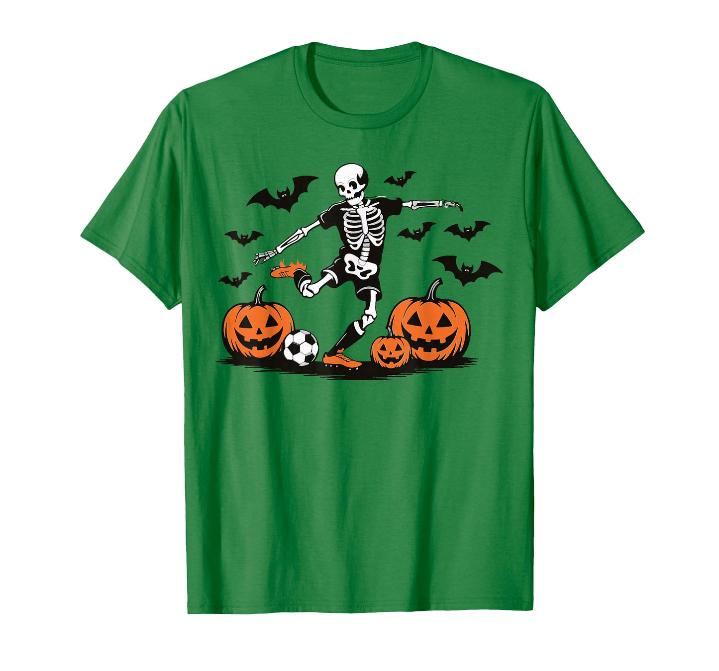 Soccer Skeleton Halloween Men Boys Soccer Player Halloween T-Shirt
