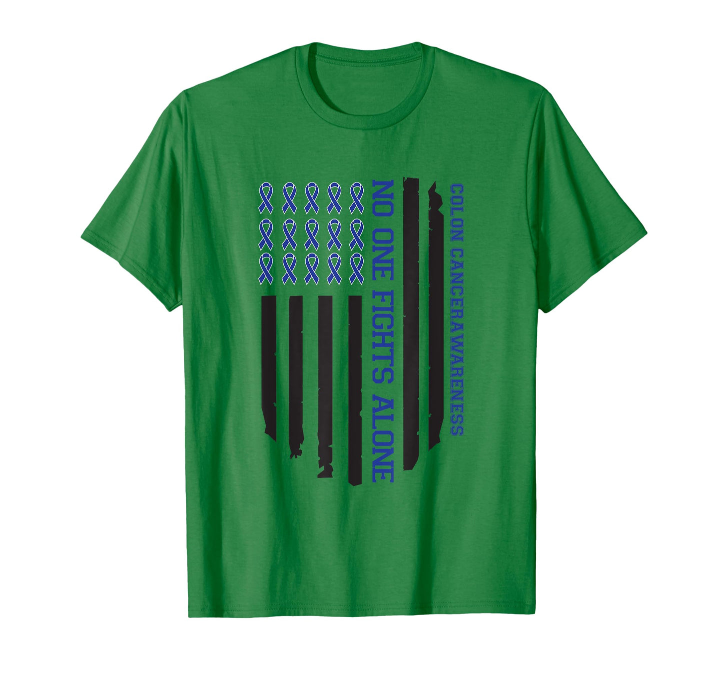 Colon Cancer Awareness Supporter US Flag Colorectal Cancer T-Shirt