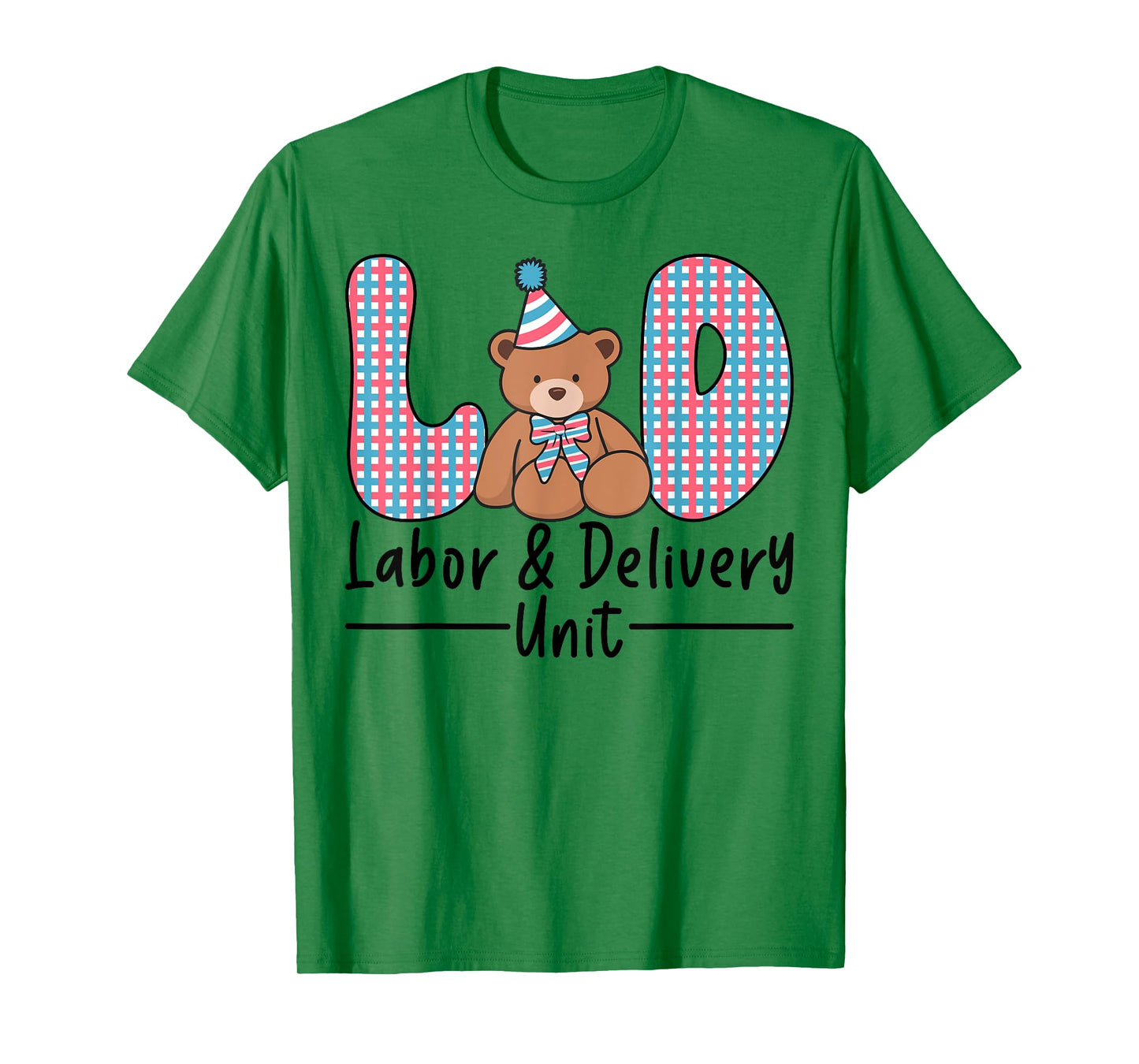 Labor and Delivery Unit Nursing L&D Bear Blanket Stripe T-Shirt
