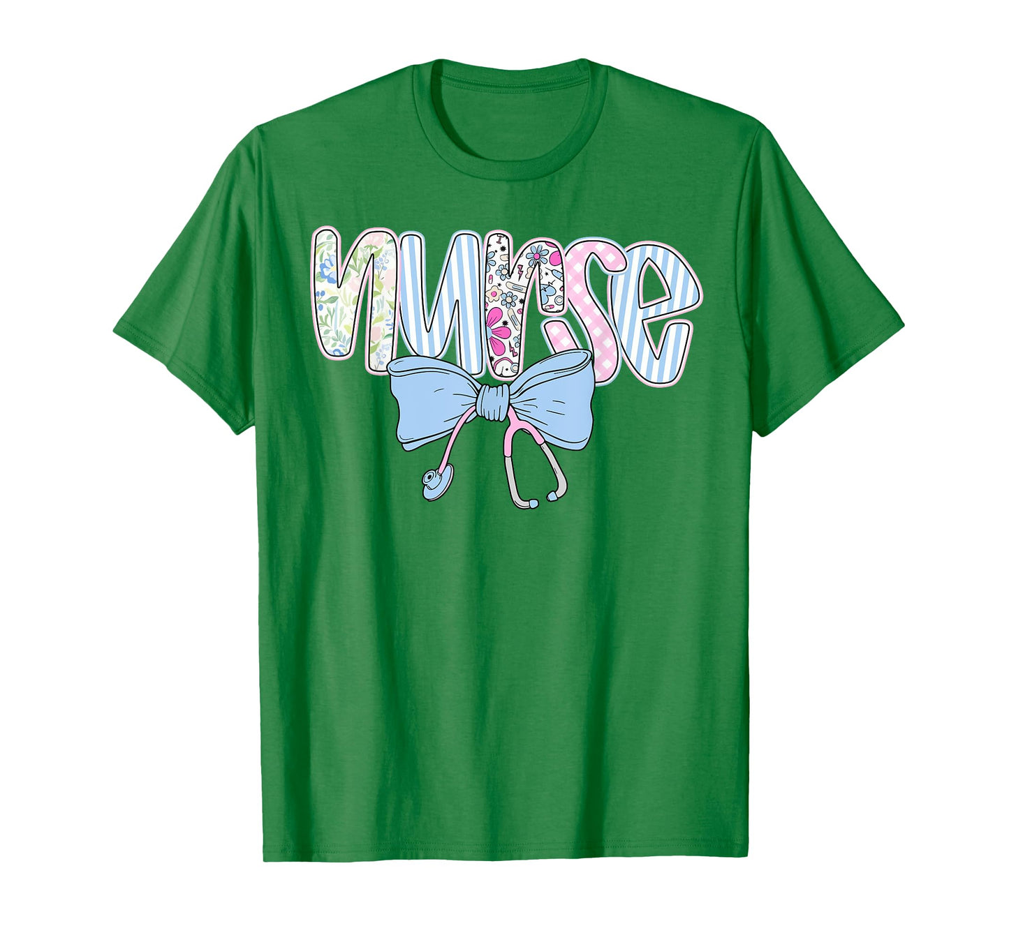 Nurse Floral Coquette Checkered Nurse Nurse Week T-Shirt