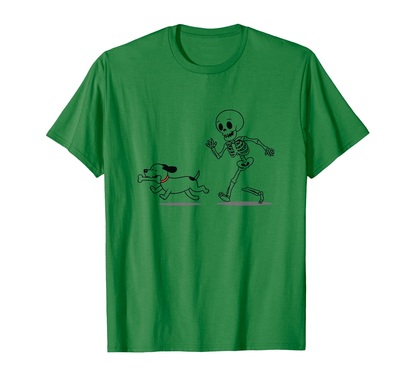 Labradabra Halloween Skeleton Dog Running Scared T-Shirt