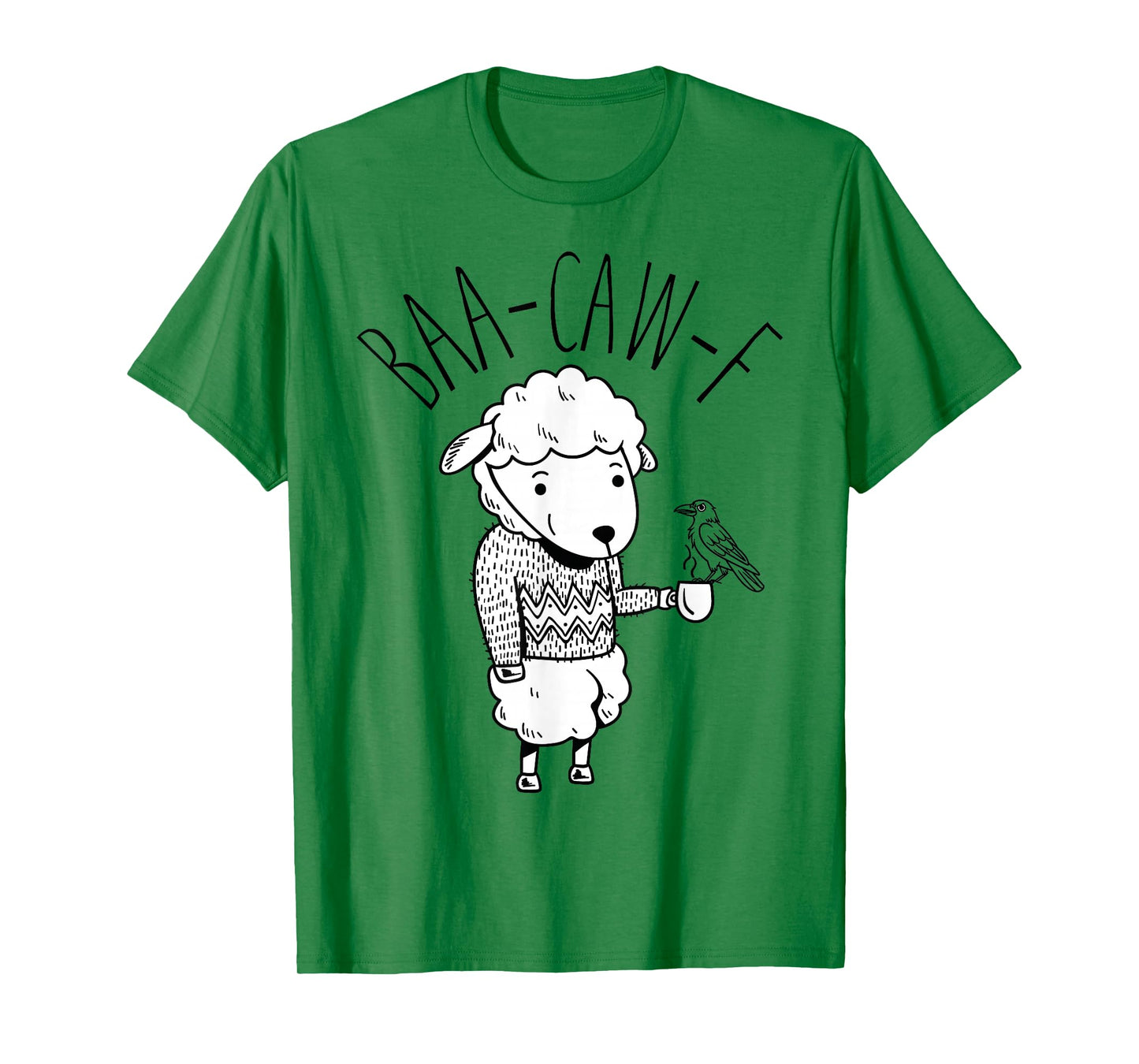 Funny Back Off Shirt – Cute Sheep Baa + Crow Caw (f) Pun Tee T-Shirt