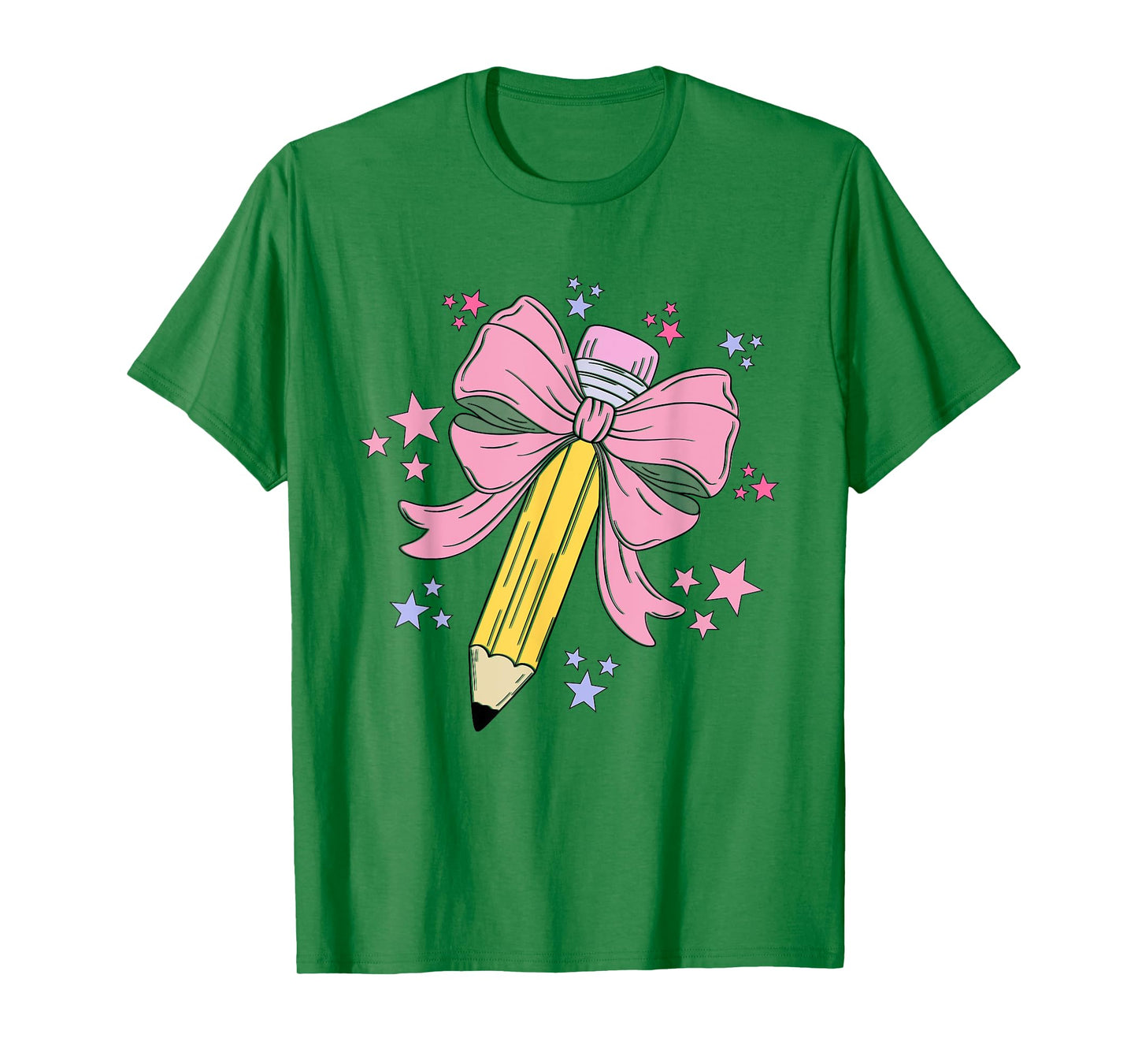 Pencil Coquette Bow Teacher Appreciation Back To School T-Shirt