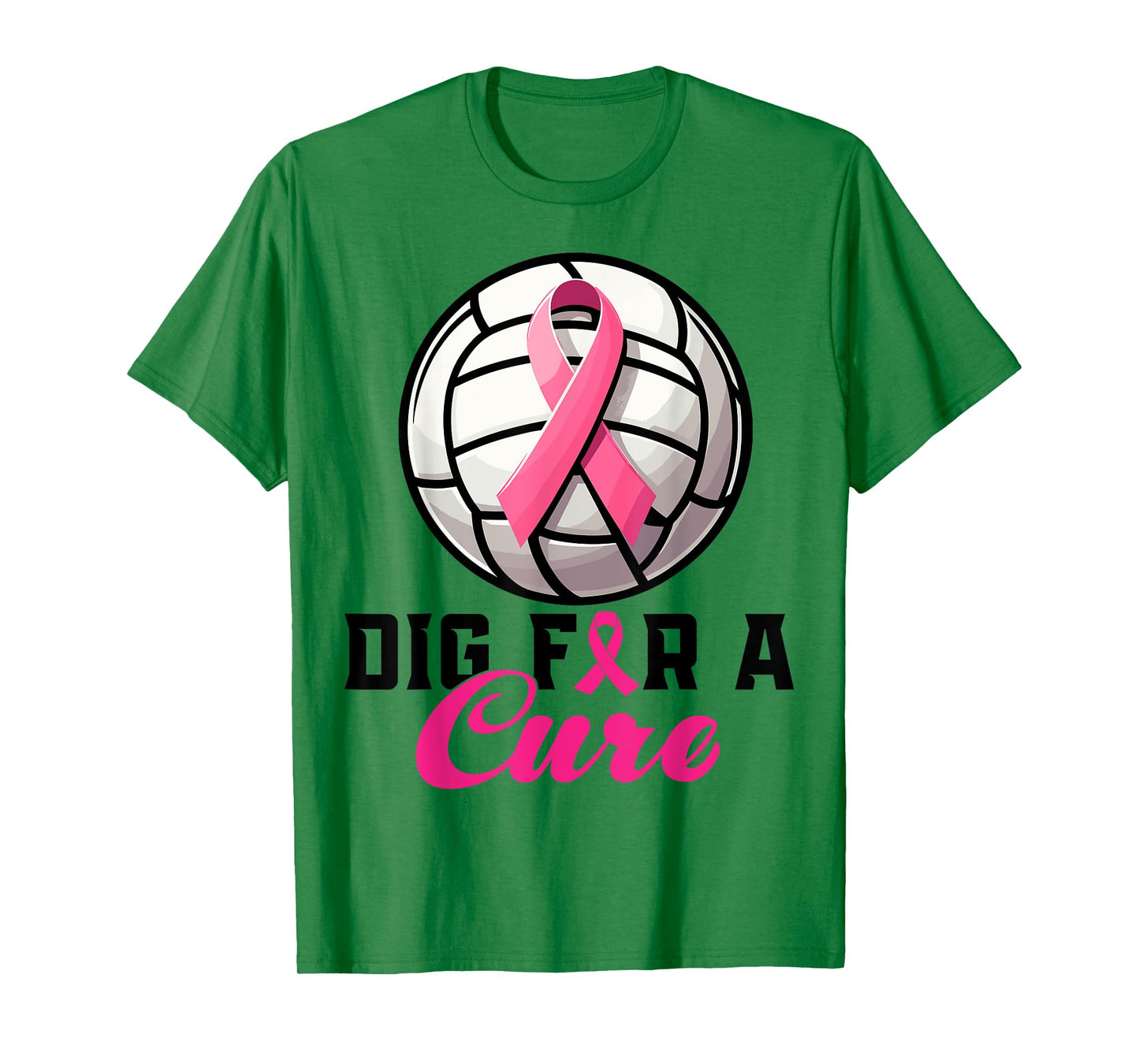 Dig For A Cure Breast Cancer Awareness Volleyball Pink T-Shirt