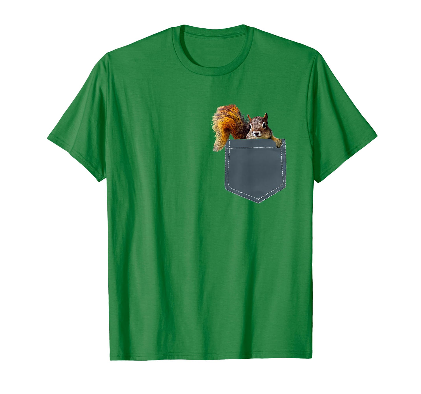 Cute Squirrel in Pocket Shirt for Men, Women, Kids T-Shirt