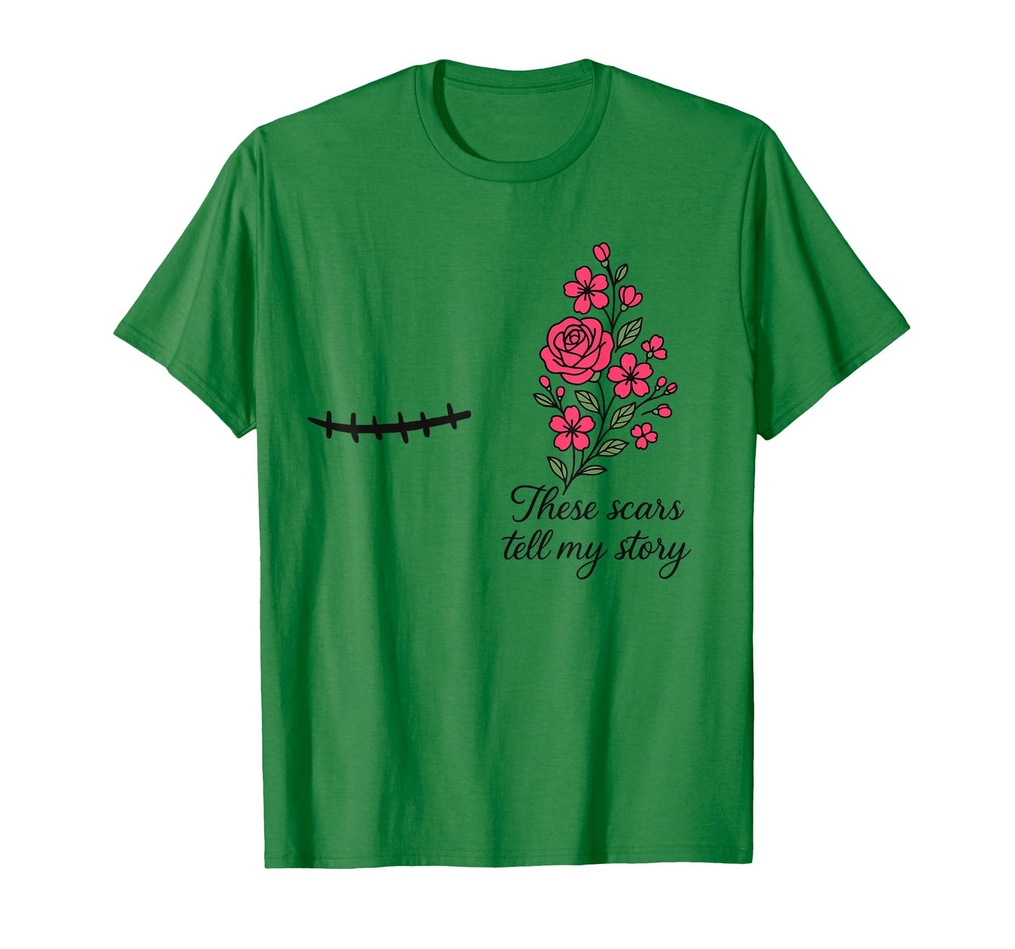 Floral Breast Cancer Awareness Right Mastectomy Survivor T-Shirt