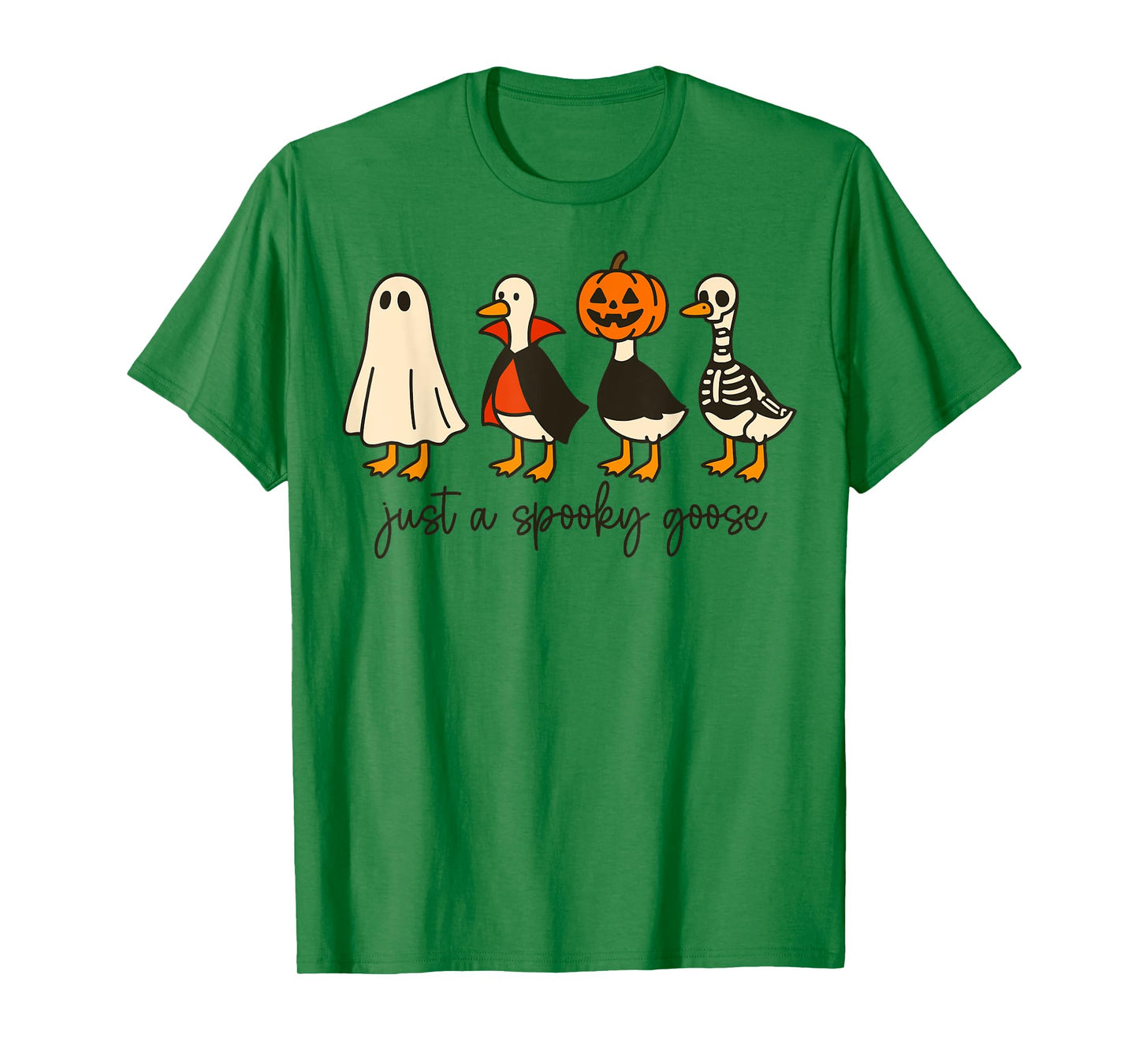 Just A Spooky Goose Halloween Silly Goose Funny Halloween T-Shirt