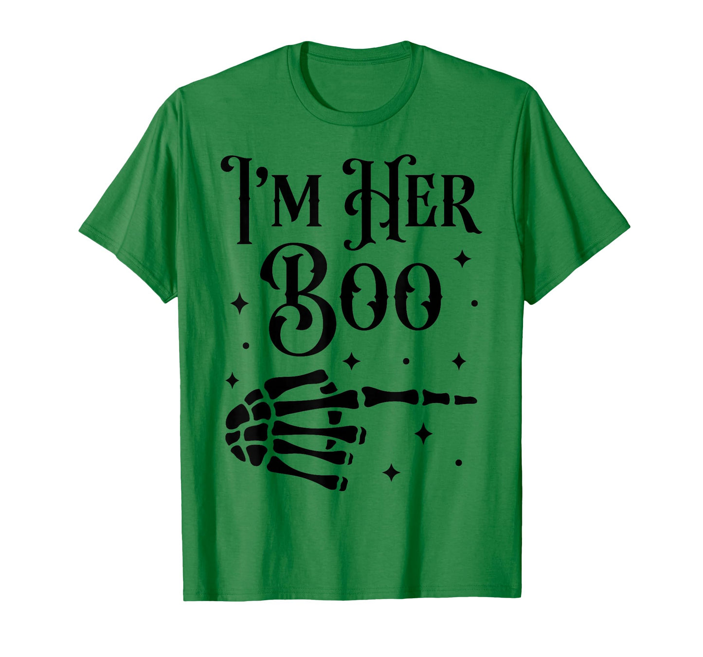 Im Her Boo Im His Ghoul Funny Halloween Couple Skeleton Hand T-Shirt