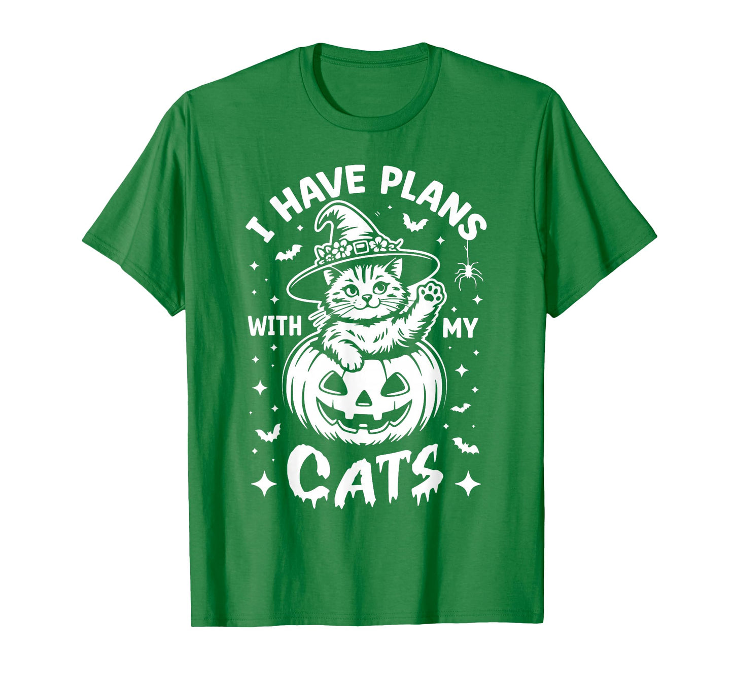 Sorry I Have Plans with My Cats Pet Halloween Cute Cat Witch T-Shirt