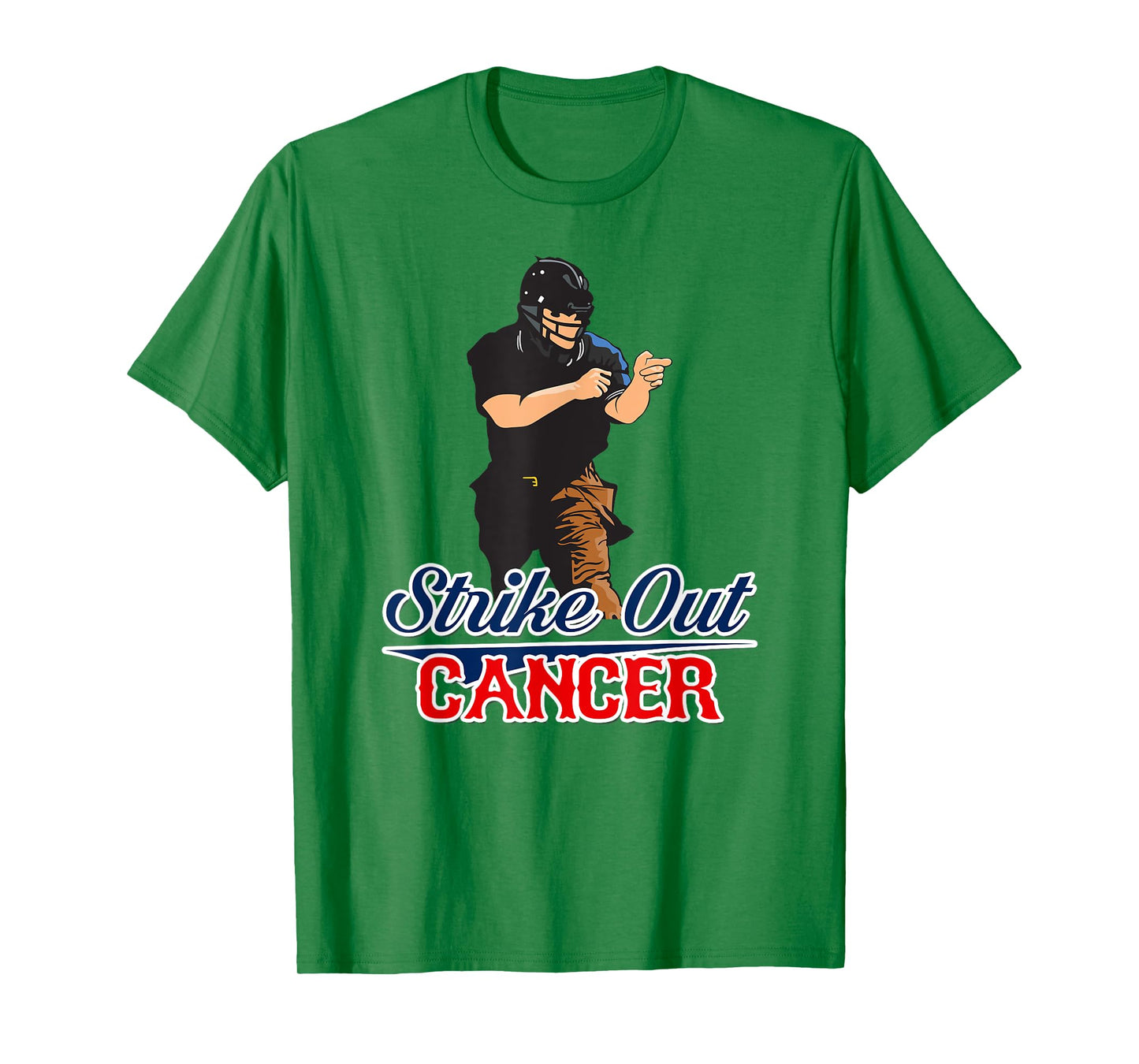 StriKe Out Cancer T-Shirt Trendy Baseball Umpire Support T-Shirt