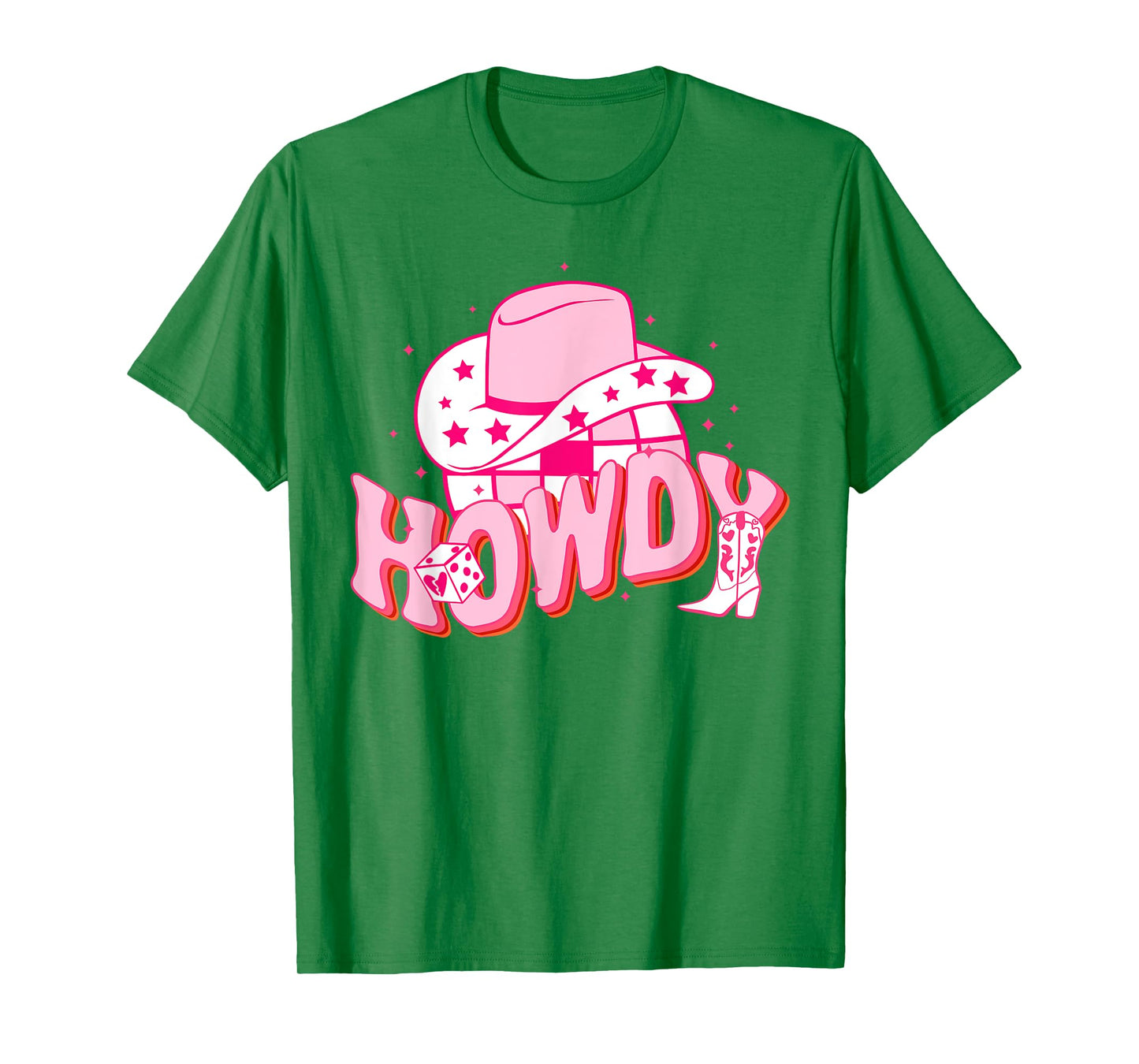 Howdy Southern Western Girl Country Rodeo Pink Cowgirl Disco T-Shirt