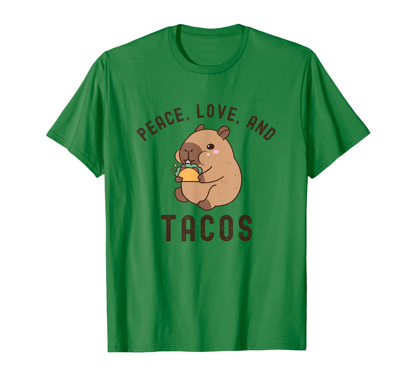 Tacos Foodie Cute Capybara Eating Mexican Food Vintage Retro T-Shirt