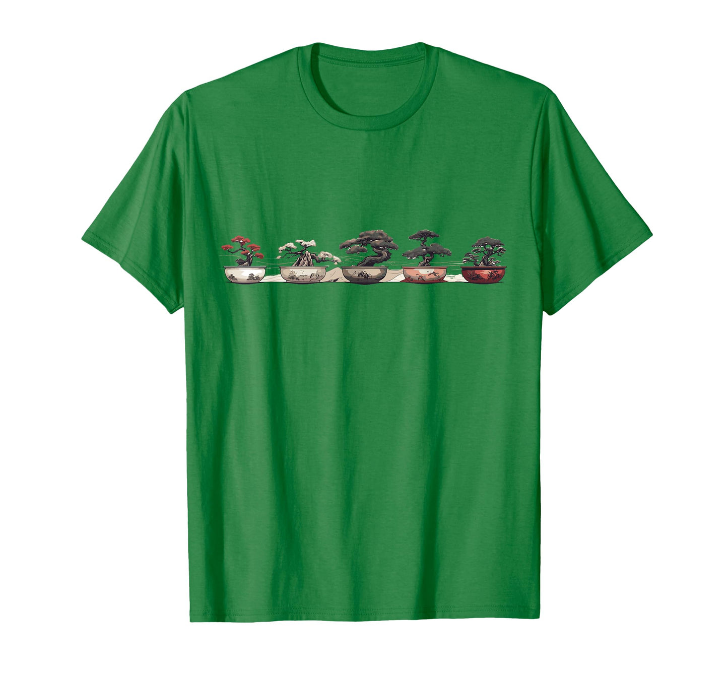 Bonsai Plants Bonsai Tree Accessories Shirts Bonsai Tree T-Shirt - Women's Unisex Casual Modern Nature Cartoon Bonsai Theme T-Shirt - White, Small