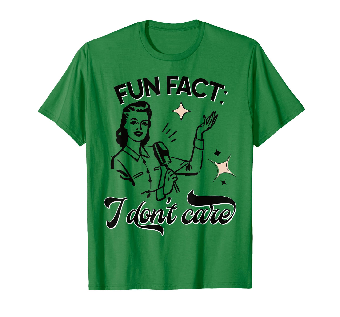Fun Fact I Don't Care Funny Sarcastic Retro Vintage Style T-Shirt