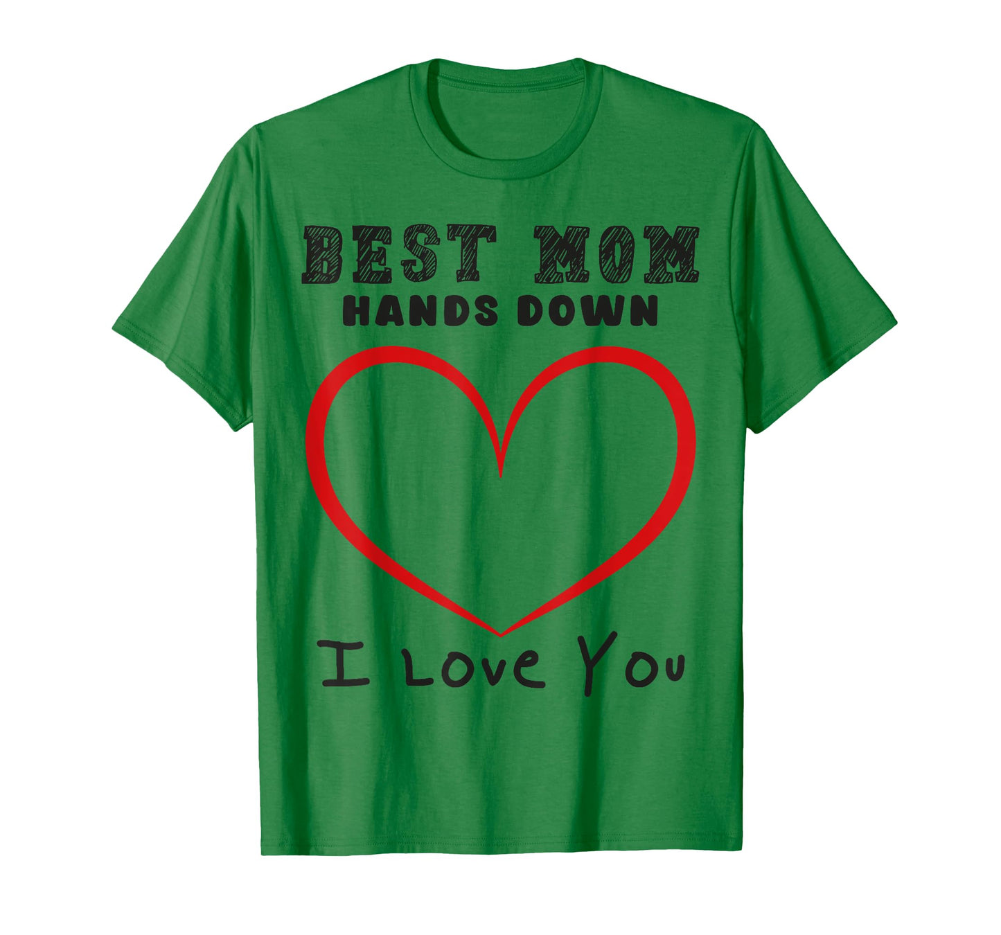Best Mom Hands Down Handprint T-Shirt