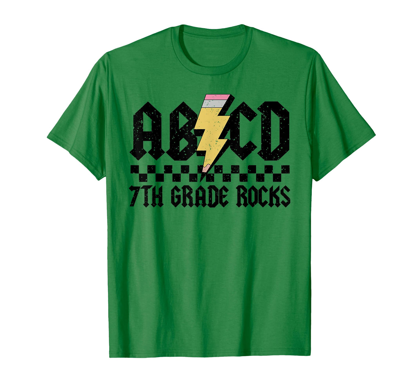 7th Grade Rock and Roll Letters ABCD Alphabet Back To School T-Shirt