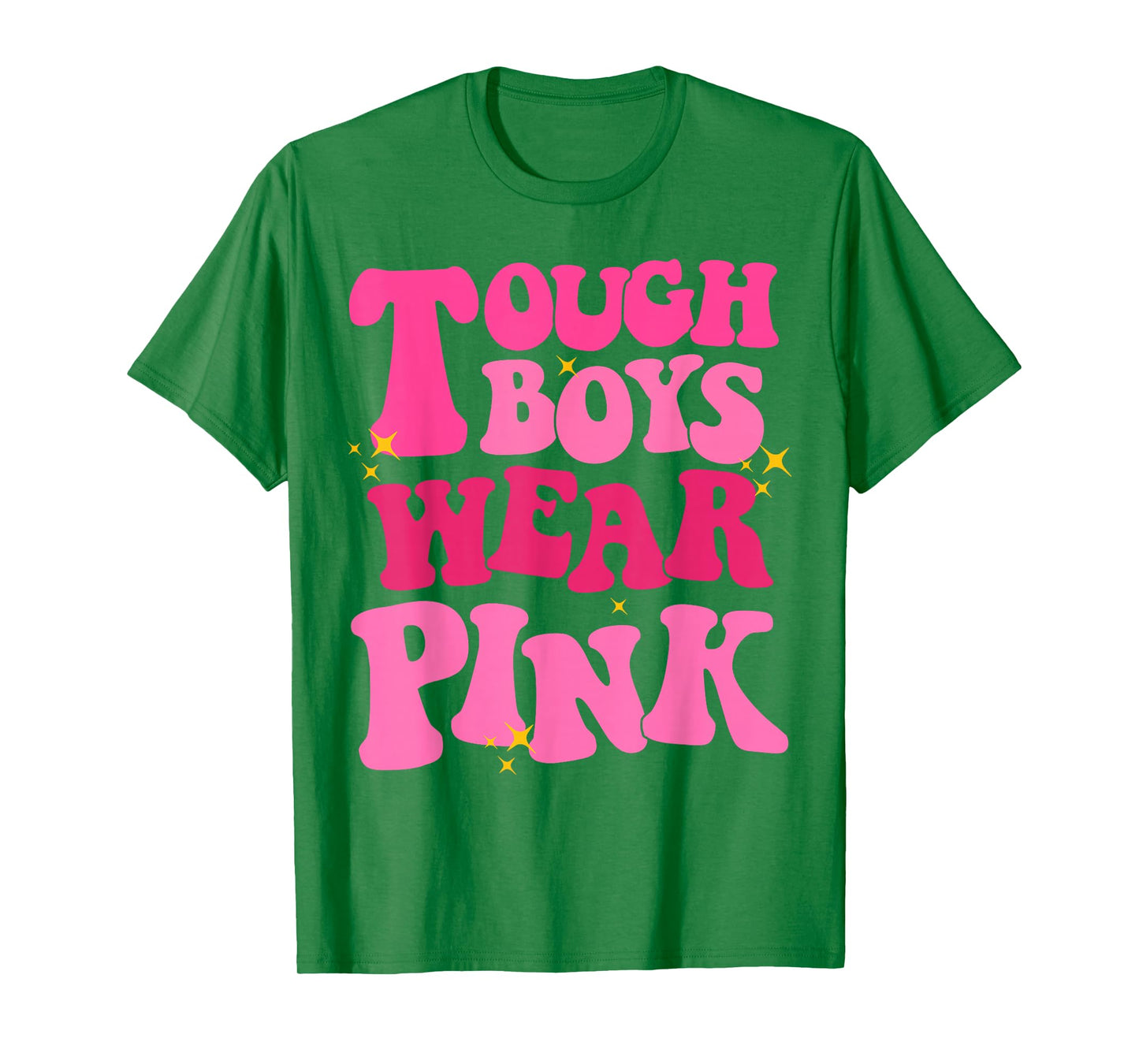 Tough Boys Wear Pink Breast Cancer Awareness Shirts Men Boys T-Shirt