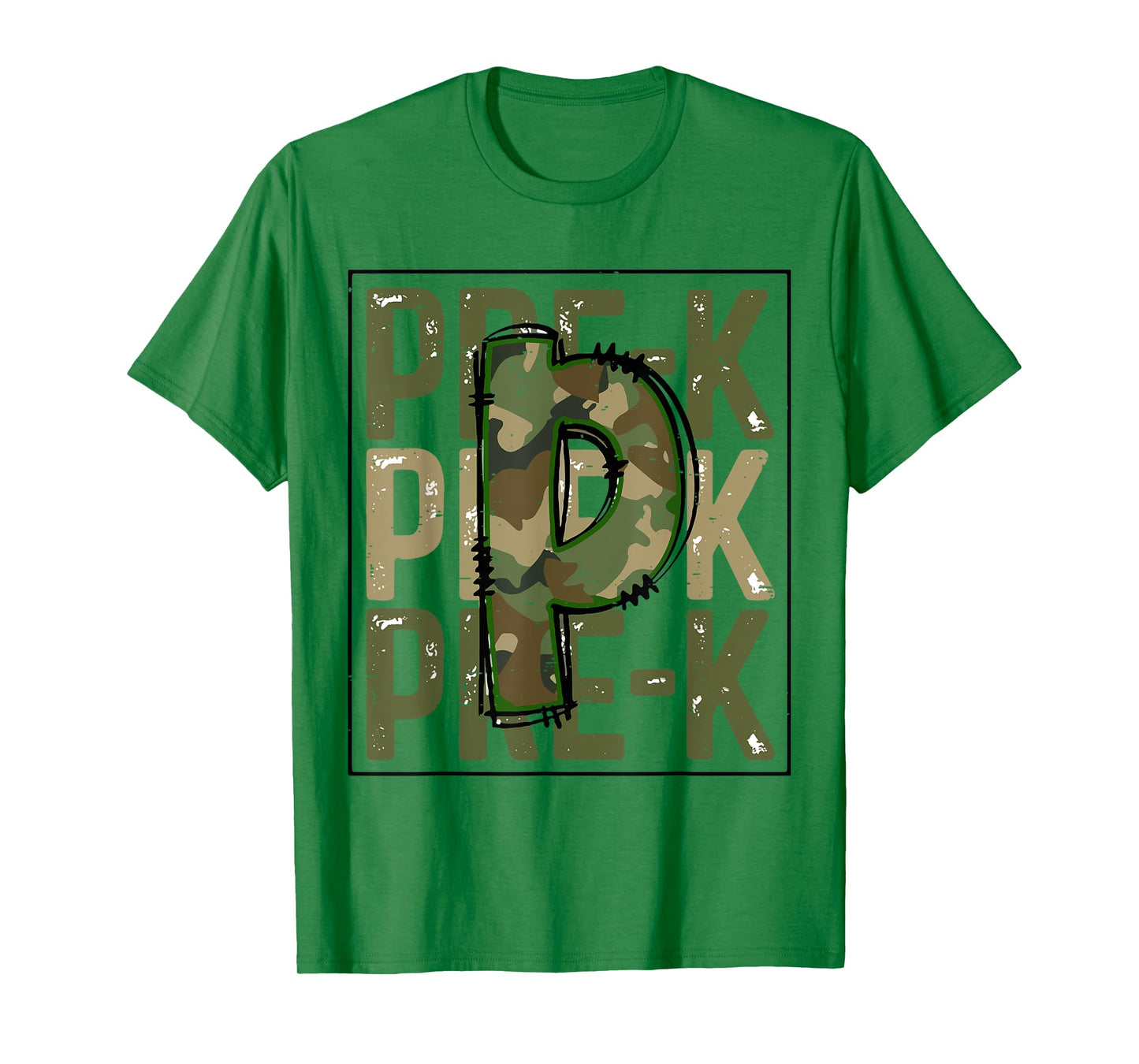 Cute Camo Pre K Back To School Funny Teacher Kid Preschool T-Shirt