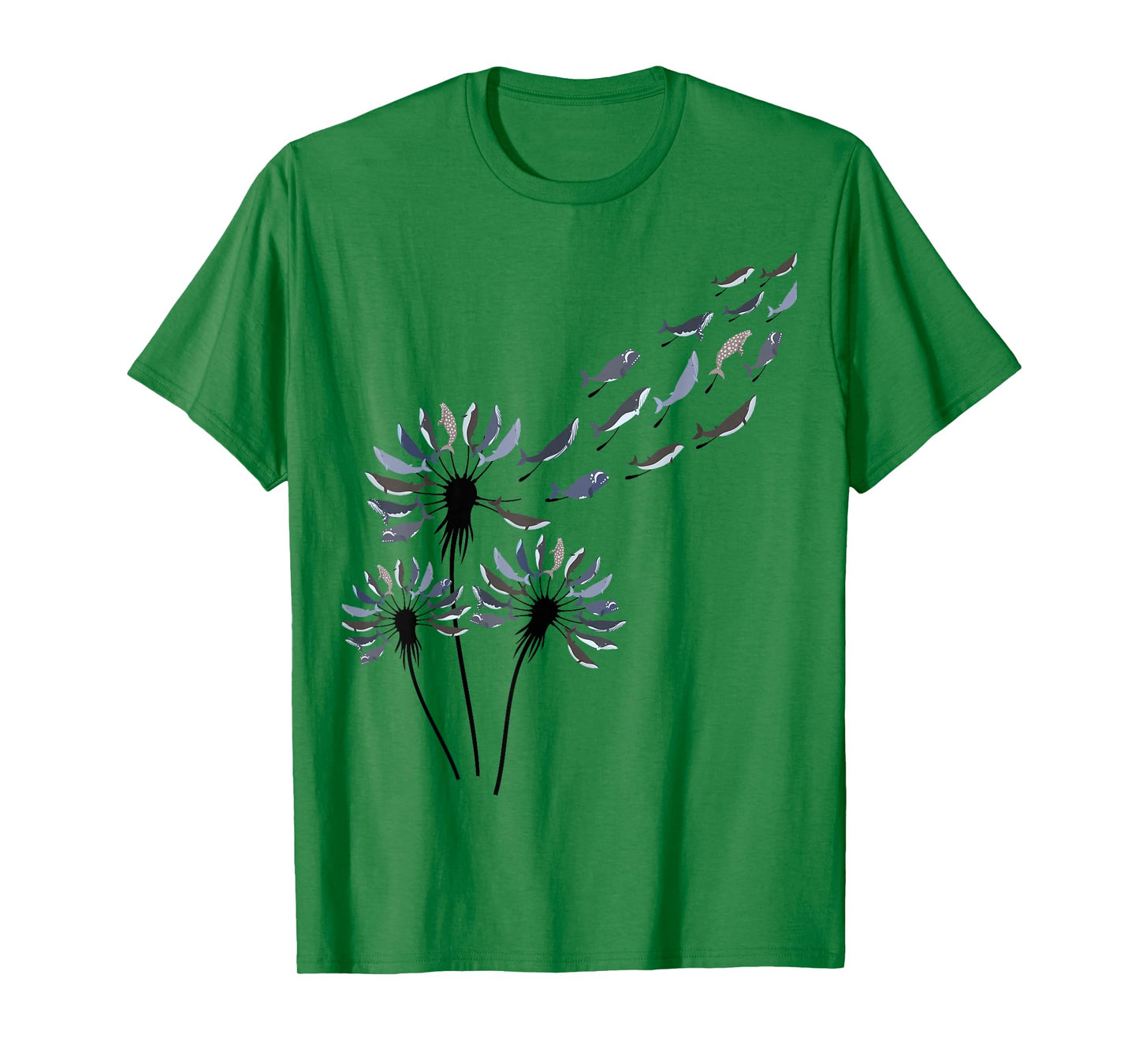 Flower Dandelion Whales Shirt for Whale Lover | Whale T-Shirt