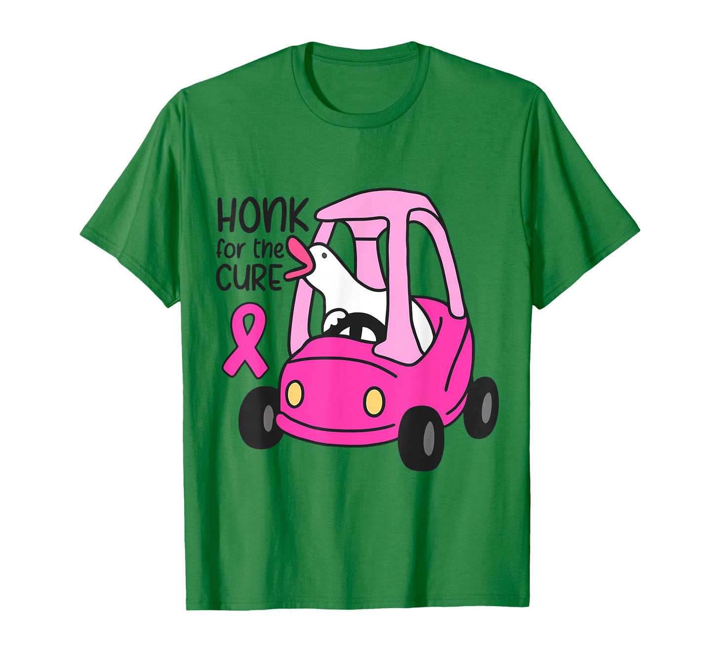 Funny Goose Pink Breast Cancer Awareness Honk for The Cure T-Shirt