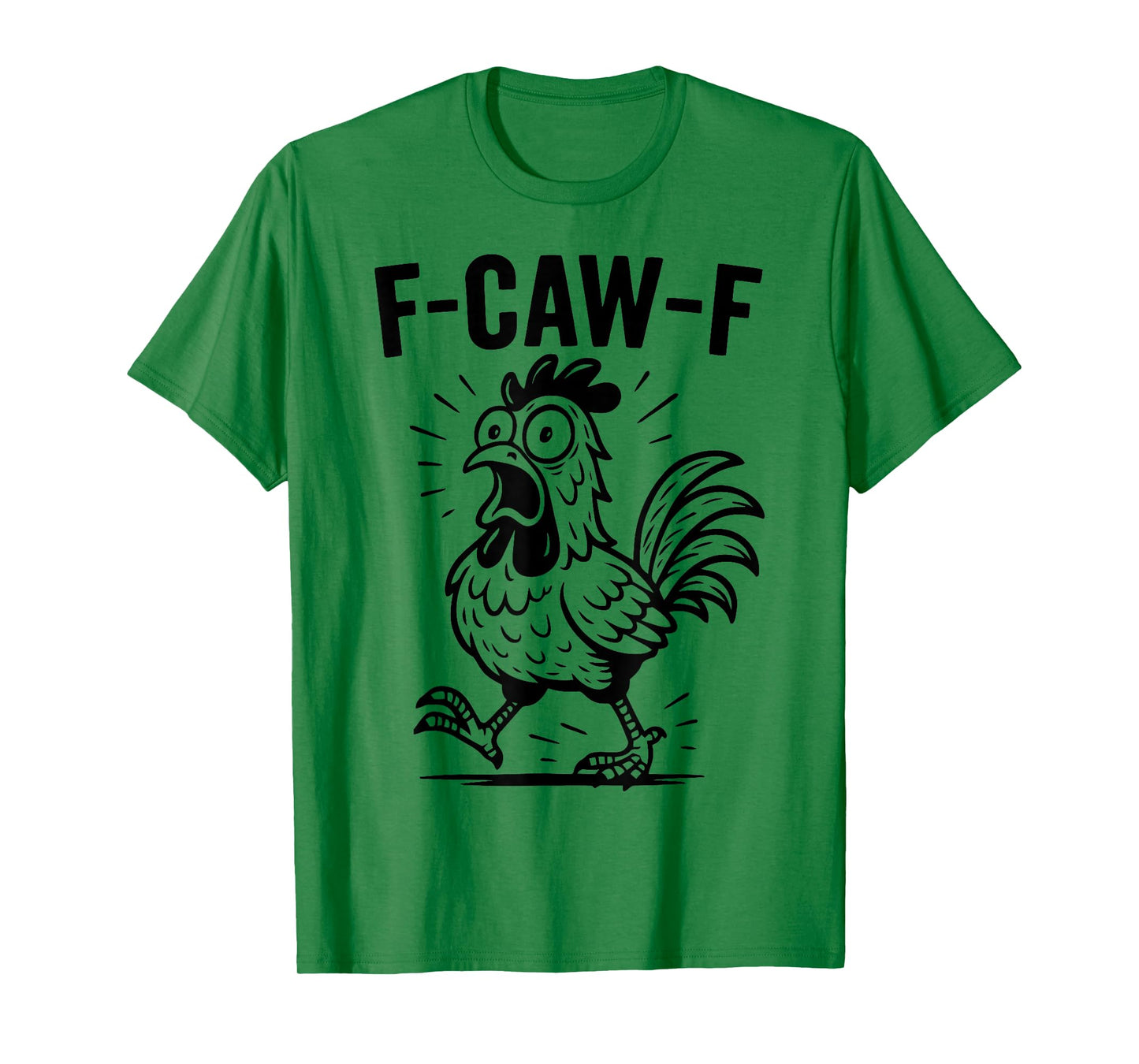 F-Caw-F Chicken Funny Screaming Rooster Meme Vintage Weird T-Shirt