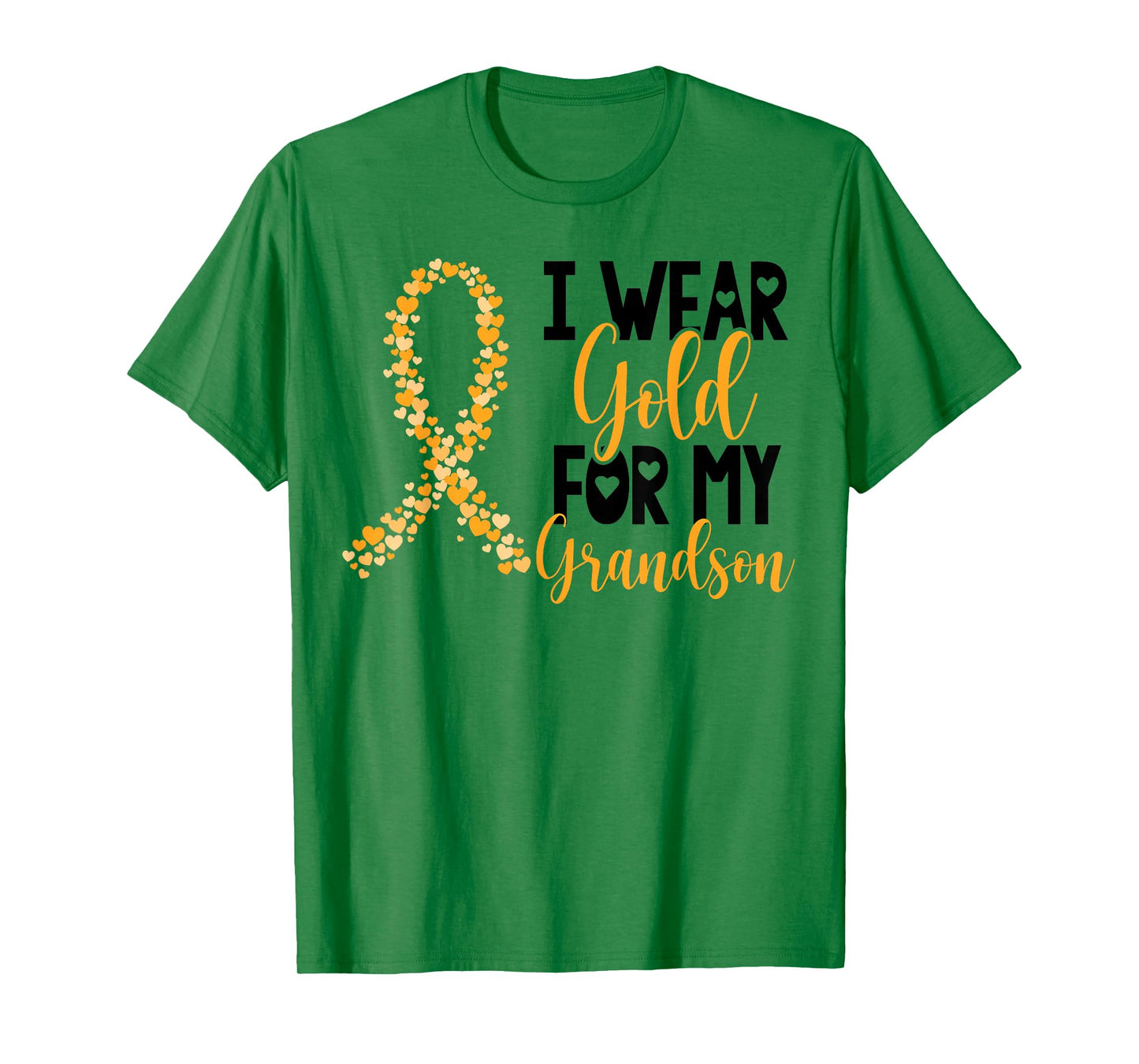 I Wear Gold For My Grandson Childhood Cancer Awareness T-Shirt