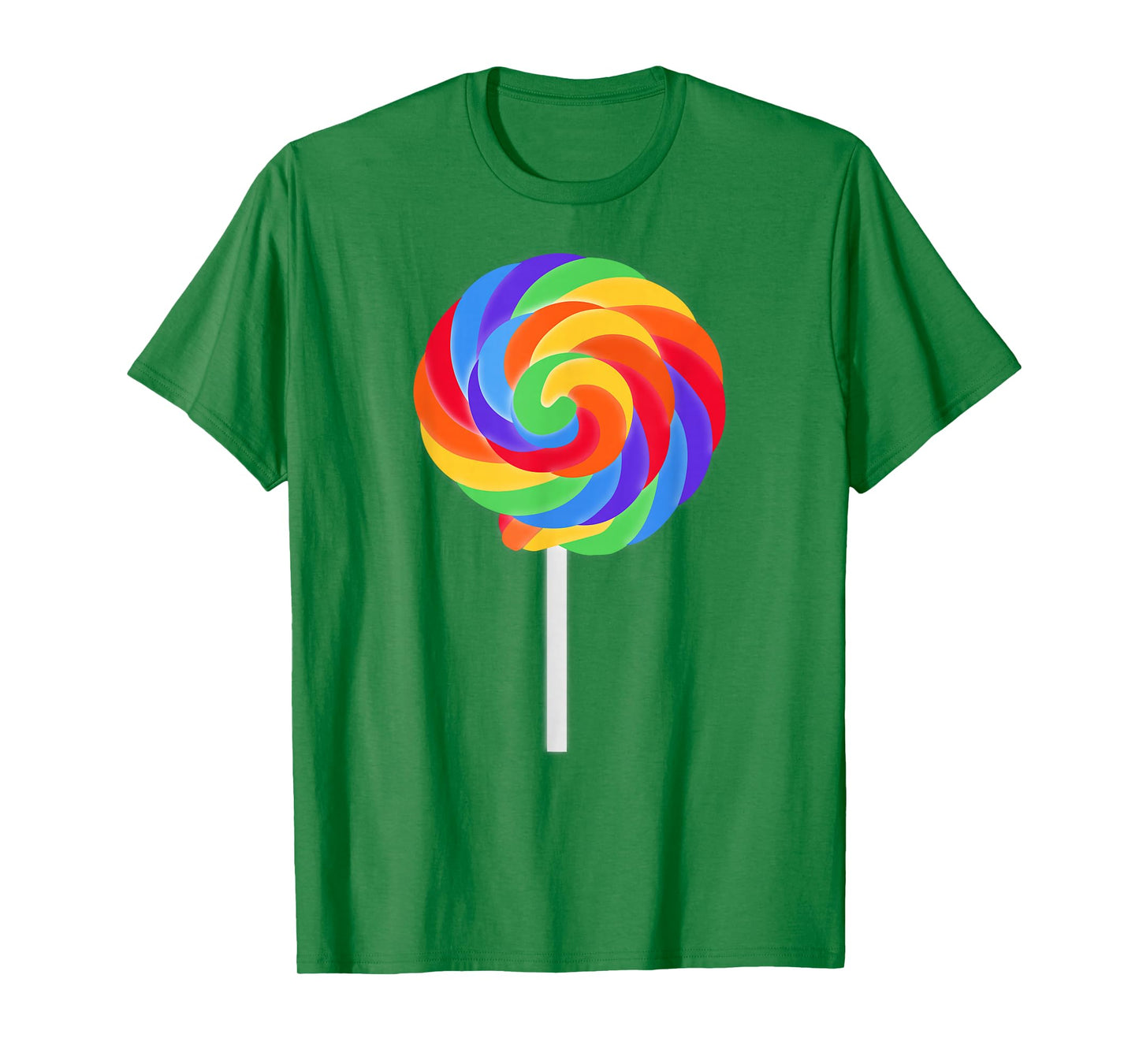 Lollipop Rainbow Sucker Candy Lazy Halloween Girls Kids T-Shirt