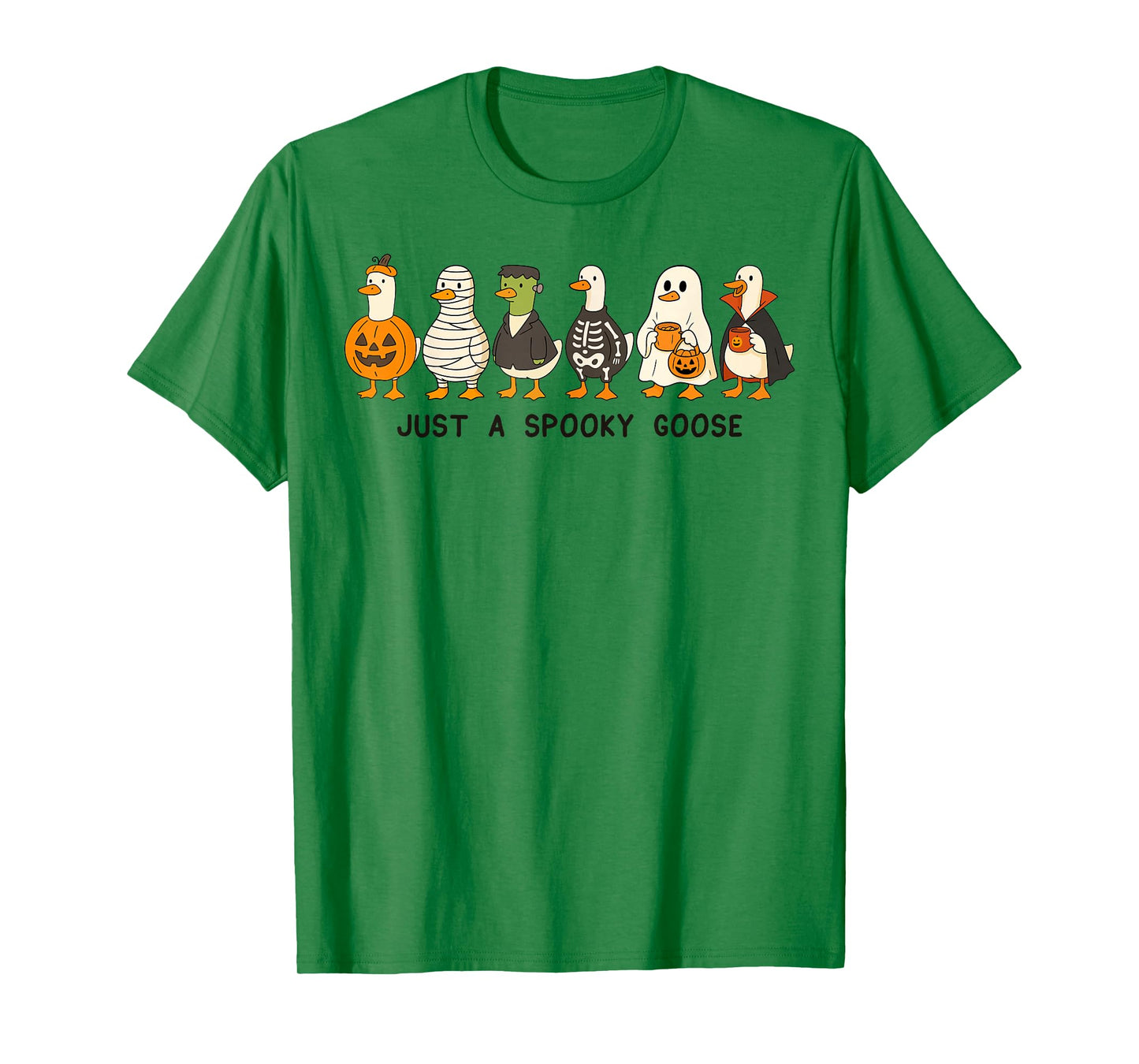 Just A Spooky Goose Halloween Silly Goose Funny Halloween T-Shirt