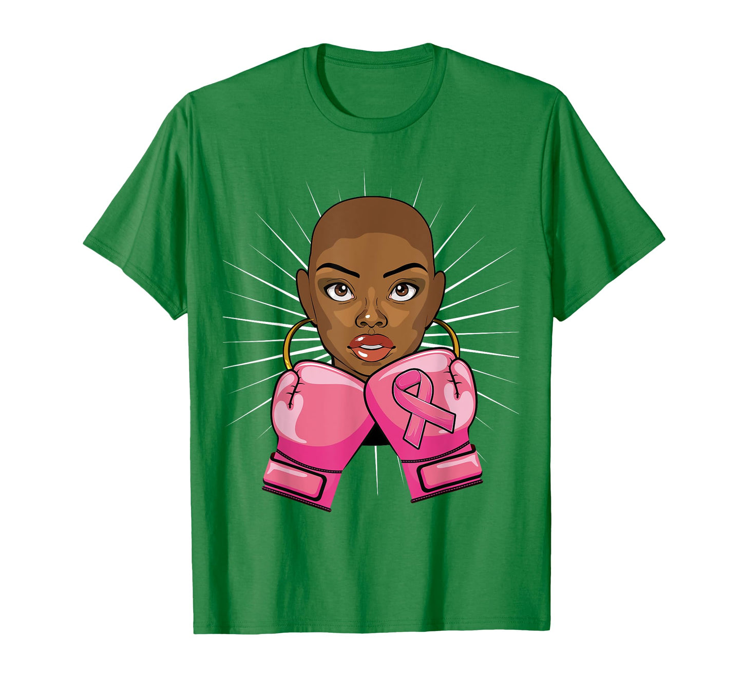 Afro African American Breast Cancer Shirts For Women Girls T-Shirt
