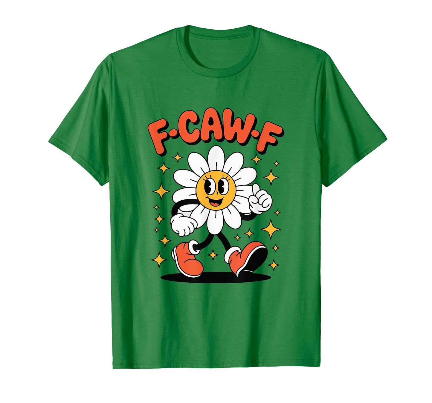 F-Caw-F Cute Happy Daisy Flower with Sparkles T-Shirt