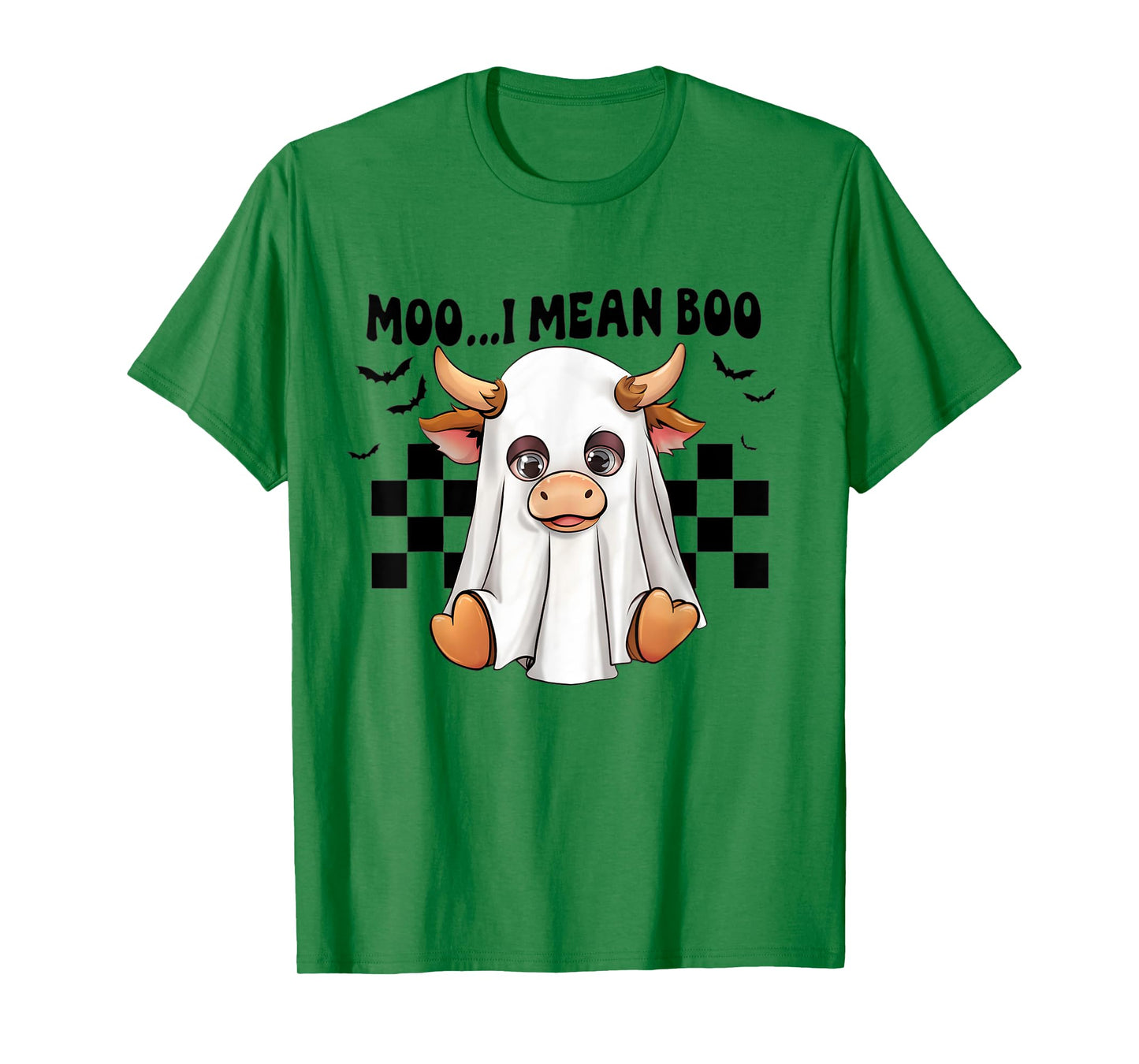 Moo I Mean Boo Ghost Cow Funny Halloween Costume Cow Lover T-Shirt