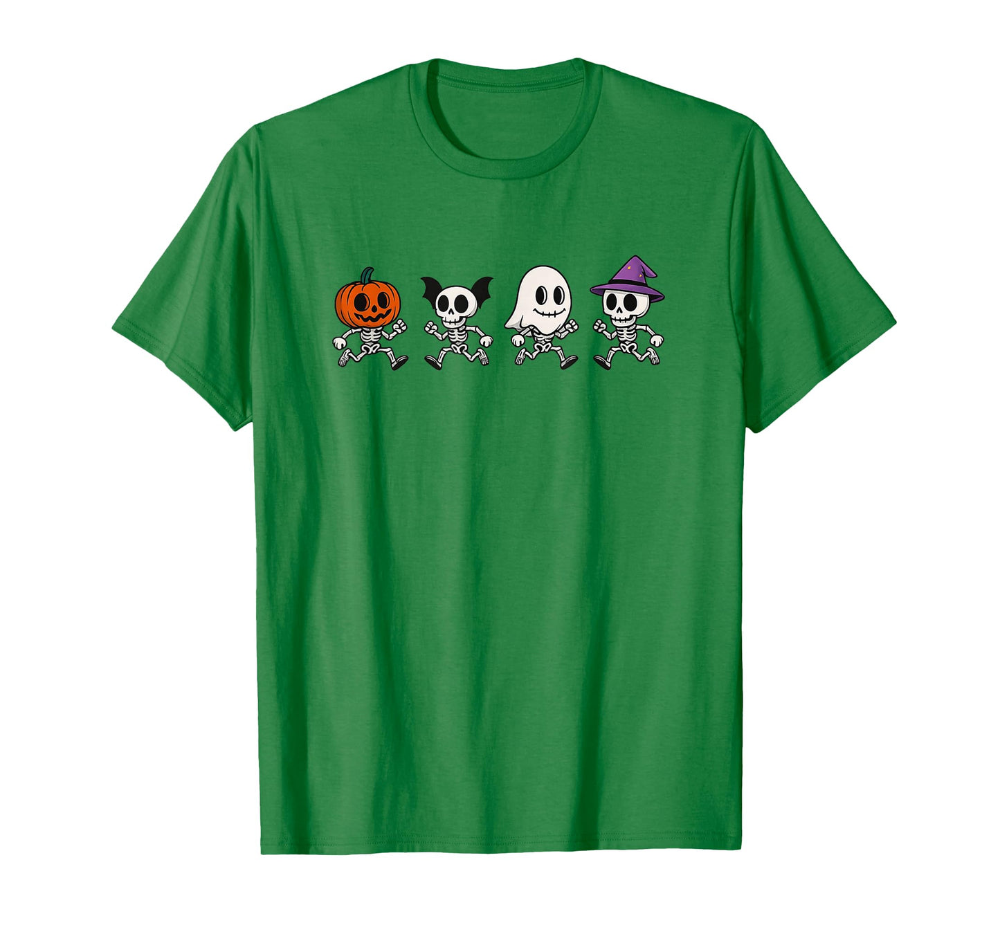 Halloween Skeletons Pumpkin Ghost Witch Bat Costume T-Shirt