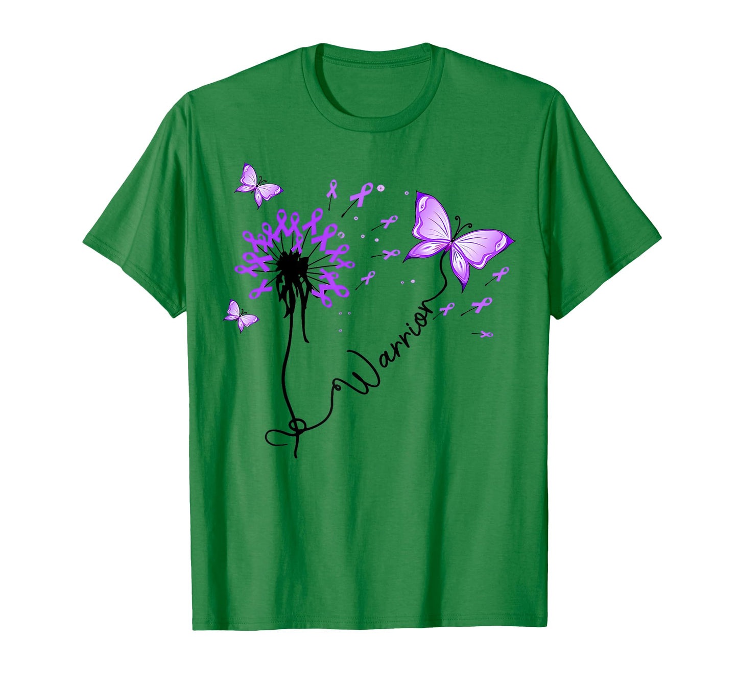 Pancreatic Cancer Warrior Pancreatic Cancer Purple Ribbon T-Shirt