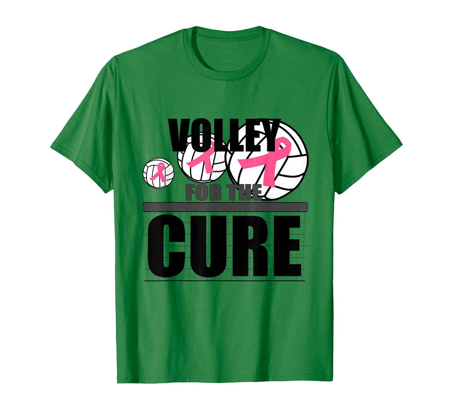Volleyball Breast Cancer Pink Ribbon Volley for the Cure T-Shirt