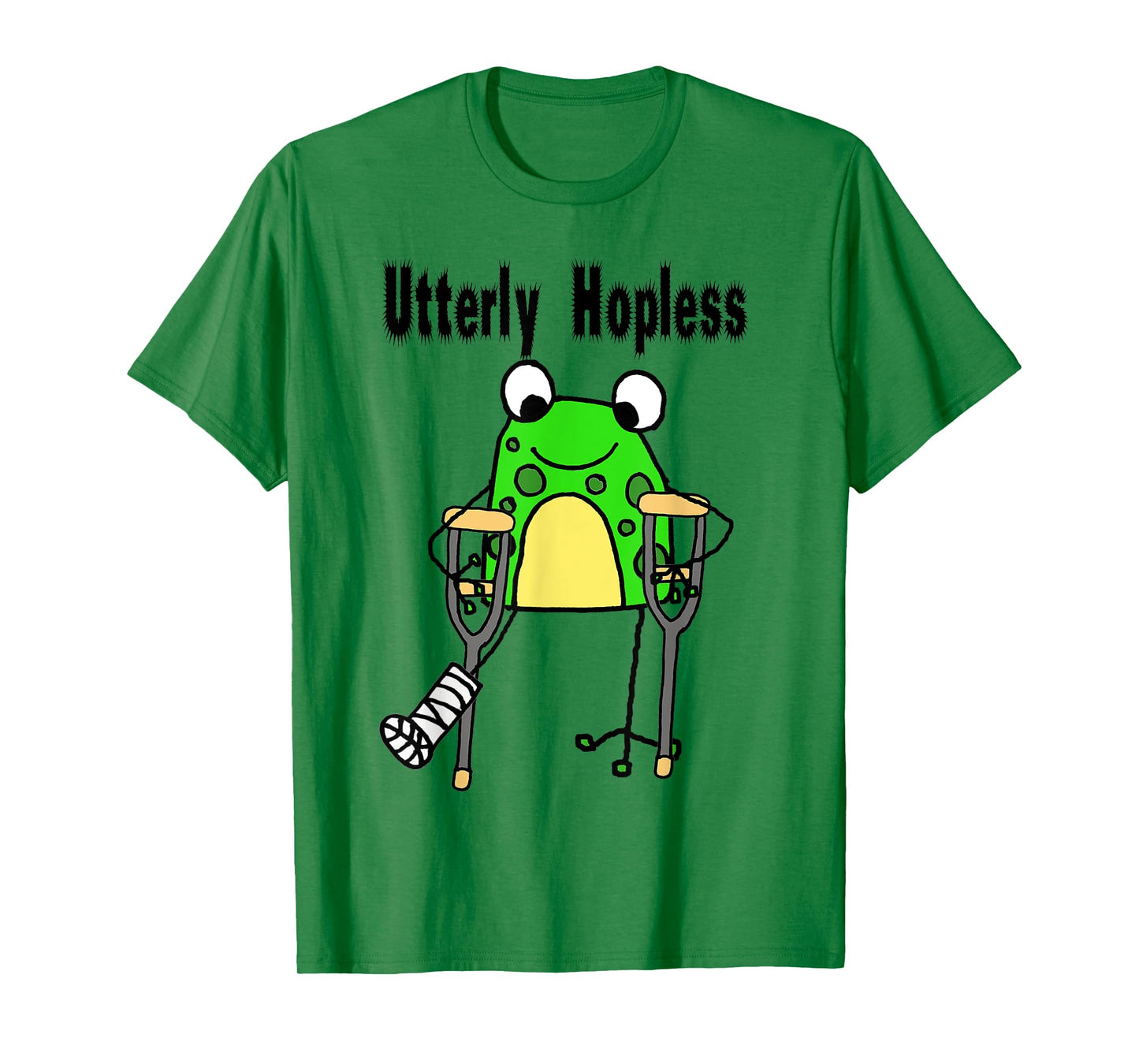 Smileteesanima Funny Frog Broken Leg Utterly Hopless Pun T-Shirt