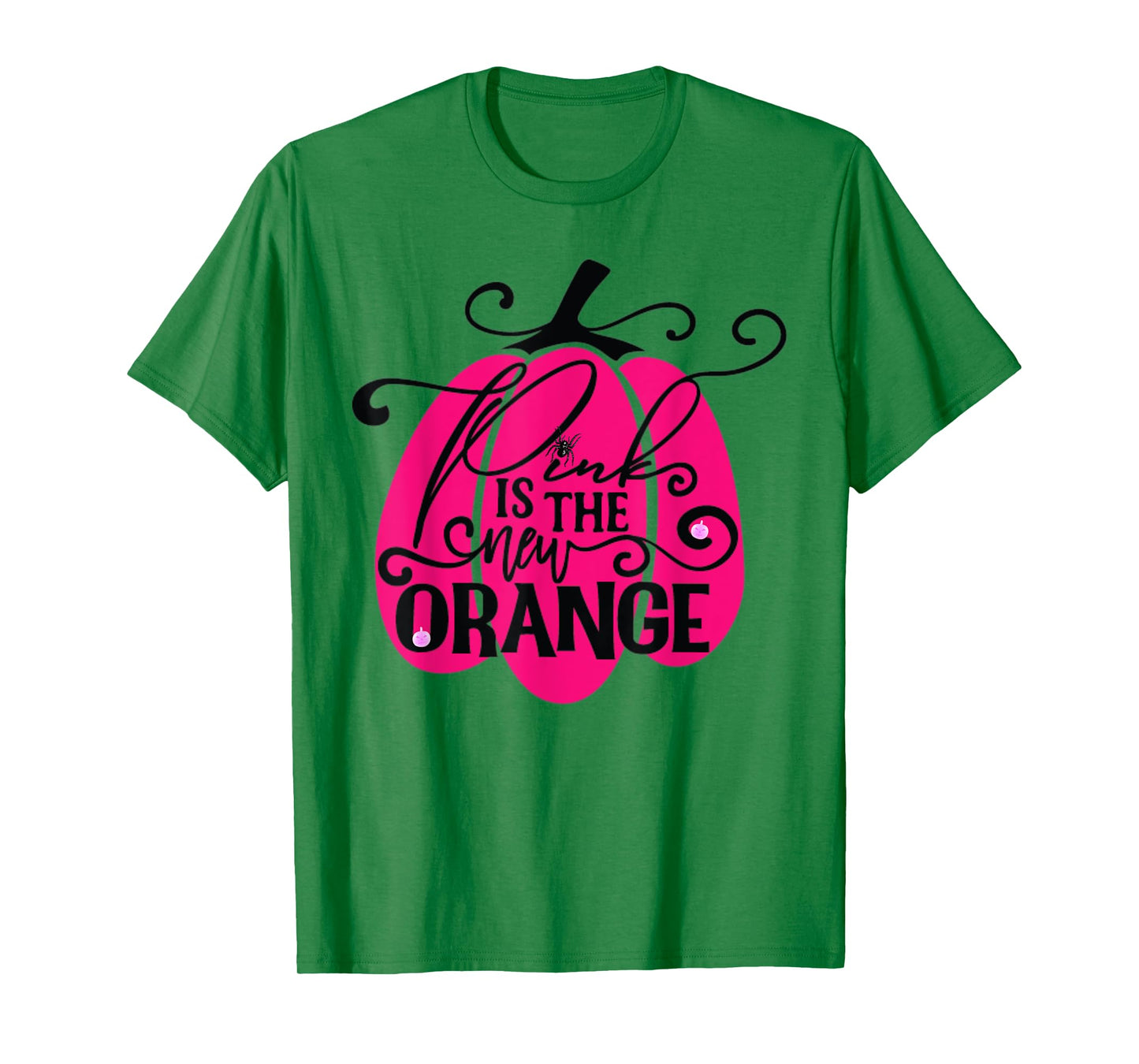 Pink Is The New Orange Pumpkin Breast Cancer Halloween Tee