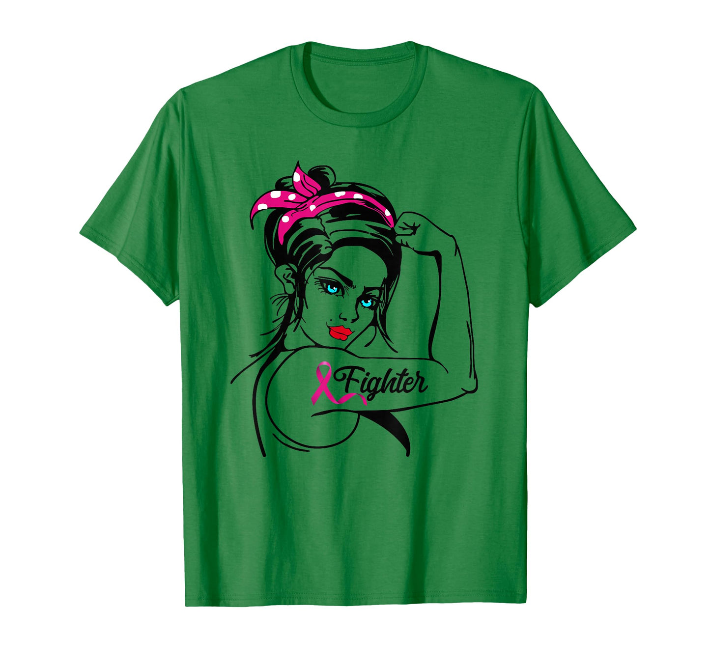 Fighter Rosie The Riveter Breast Cancer Awareness T-Shirt