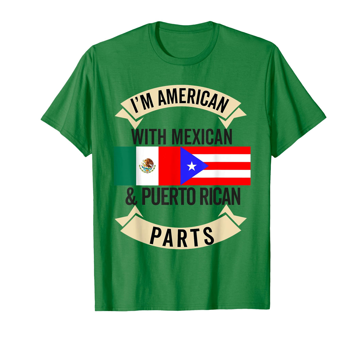 Half Mexican Half Puerto Rican Flag Mexirican Heritage Roots T-Shirt