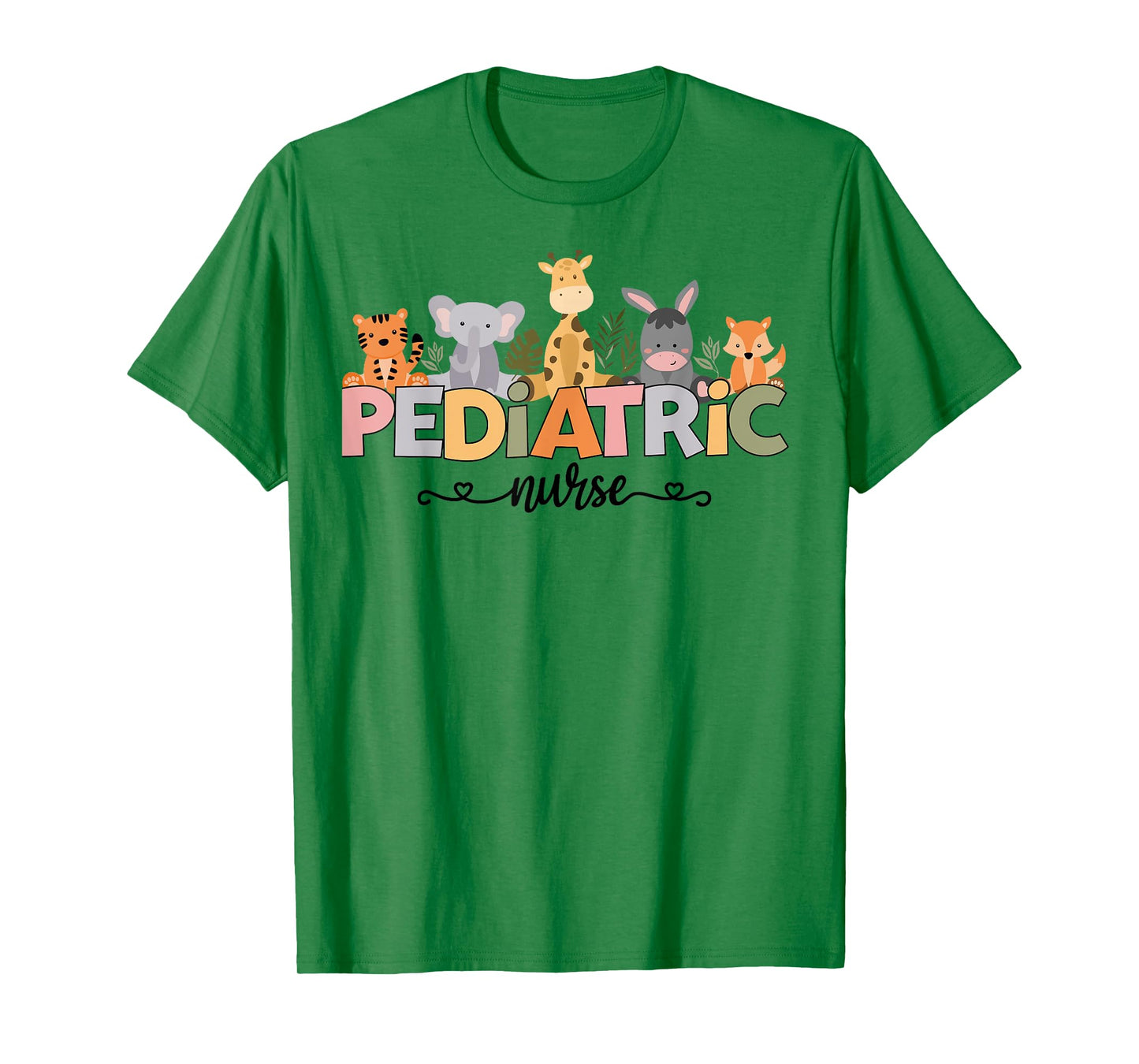 Pediatric Nurse Animal Safari Zoo Peds Nurse Nursing Family T-Shirt