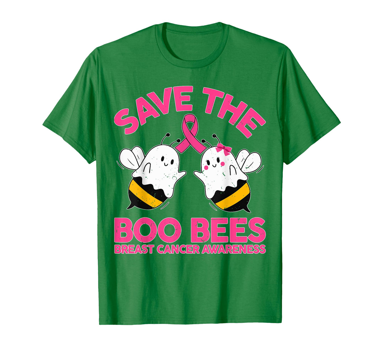 Mom Save The Boobees Breast Cancer Funny Halloween Boo Bees T-Shirt