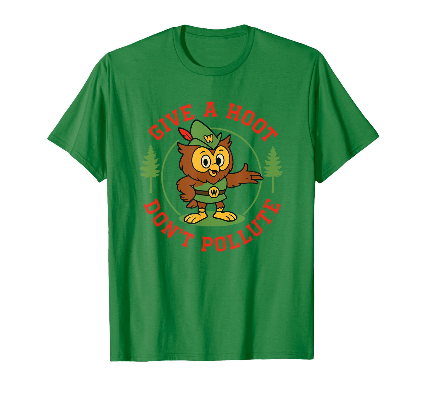 Give A Hoot Retro Owl Nature Conservation T-Shirt